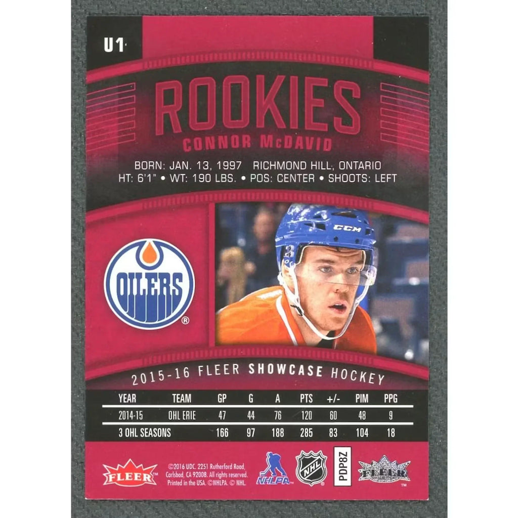 Connor McDavid 2015-16 Fleer Ultra Platinum Medallion Rookie Card |/99