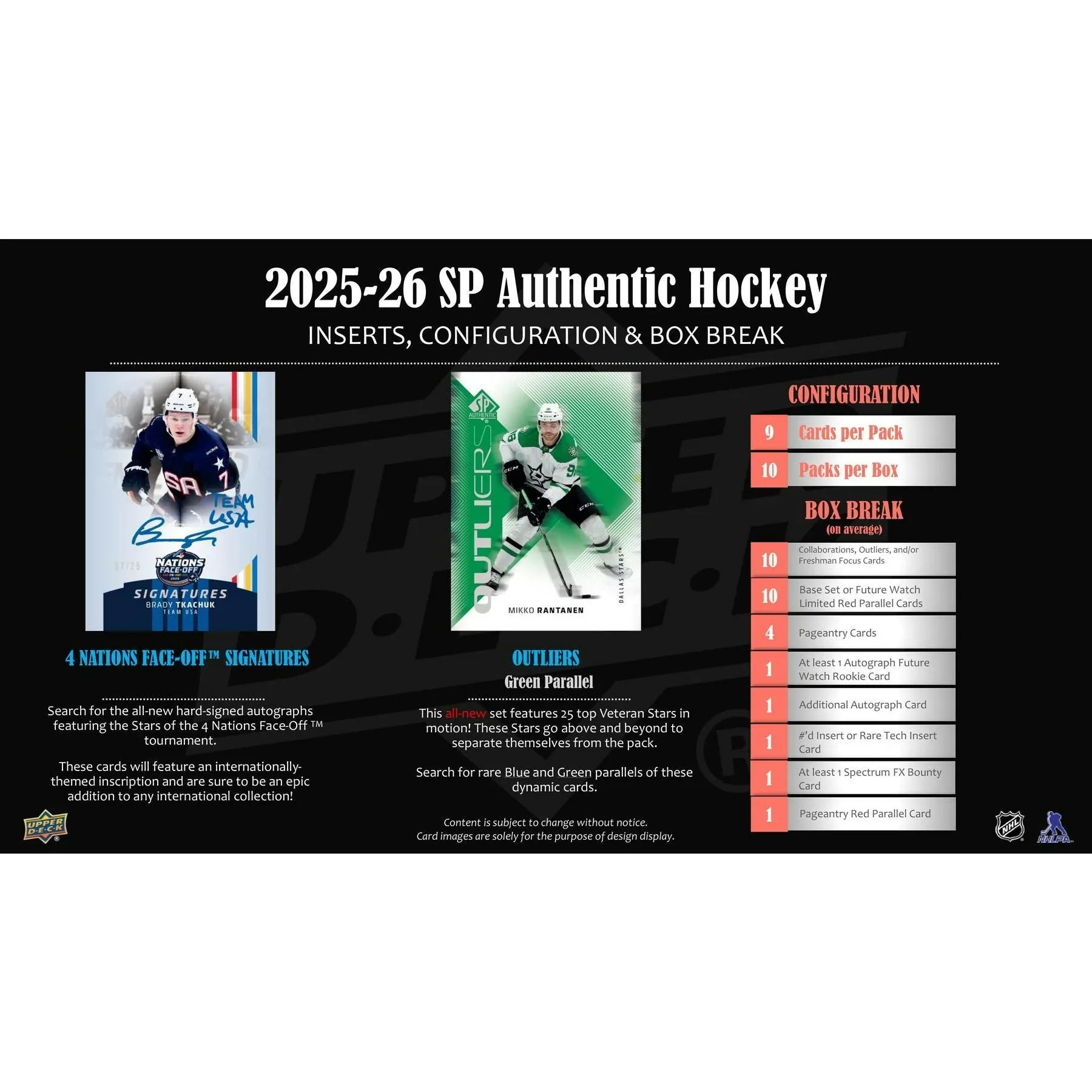 2025 26 Upper Deck SP Authentic Hockey Hobby 16 Box Case Presell Releases Jun 26th 2026 (Ships Sealed Only)