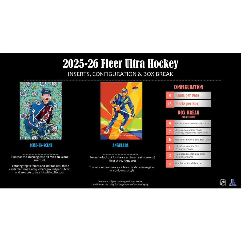 2025 26 Upper Deck Fleer Ultra Hockey Hobby Box (Ships Sealed Only)