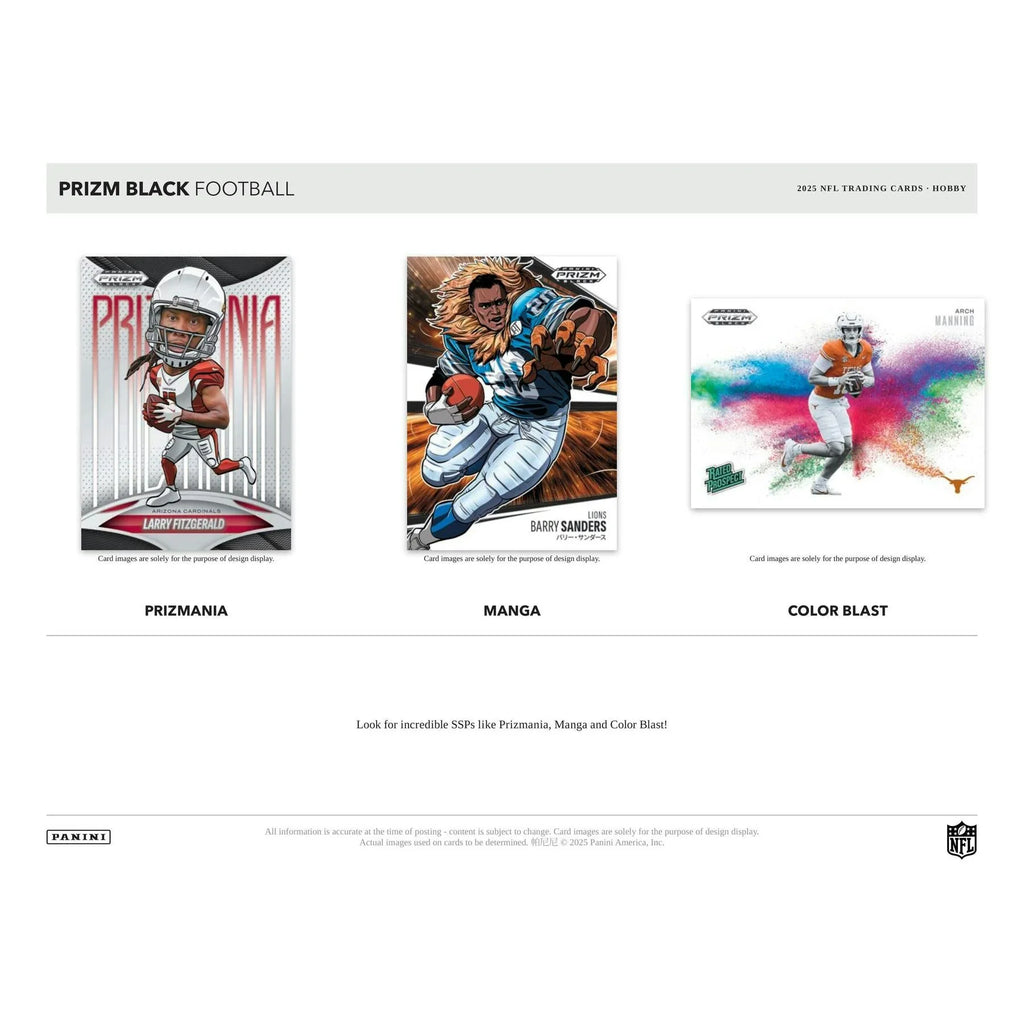 2025 Panini Prizm Black Football Hobby Box (Ships Sealed Only) - D