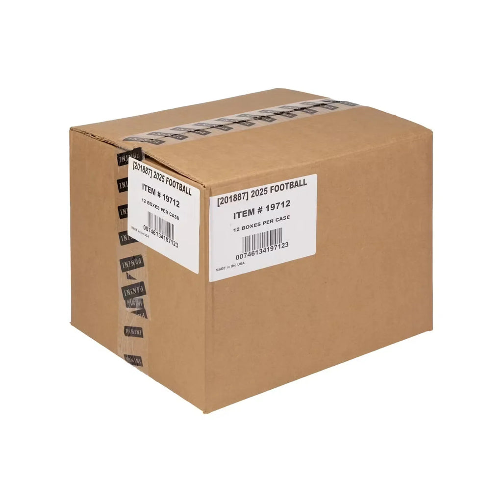 2025 Panini Prizm Black Football Hobby 12-Box Case (Ships Sealed Only) - D
