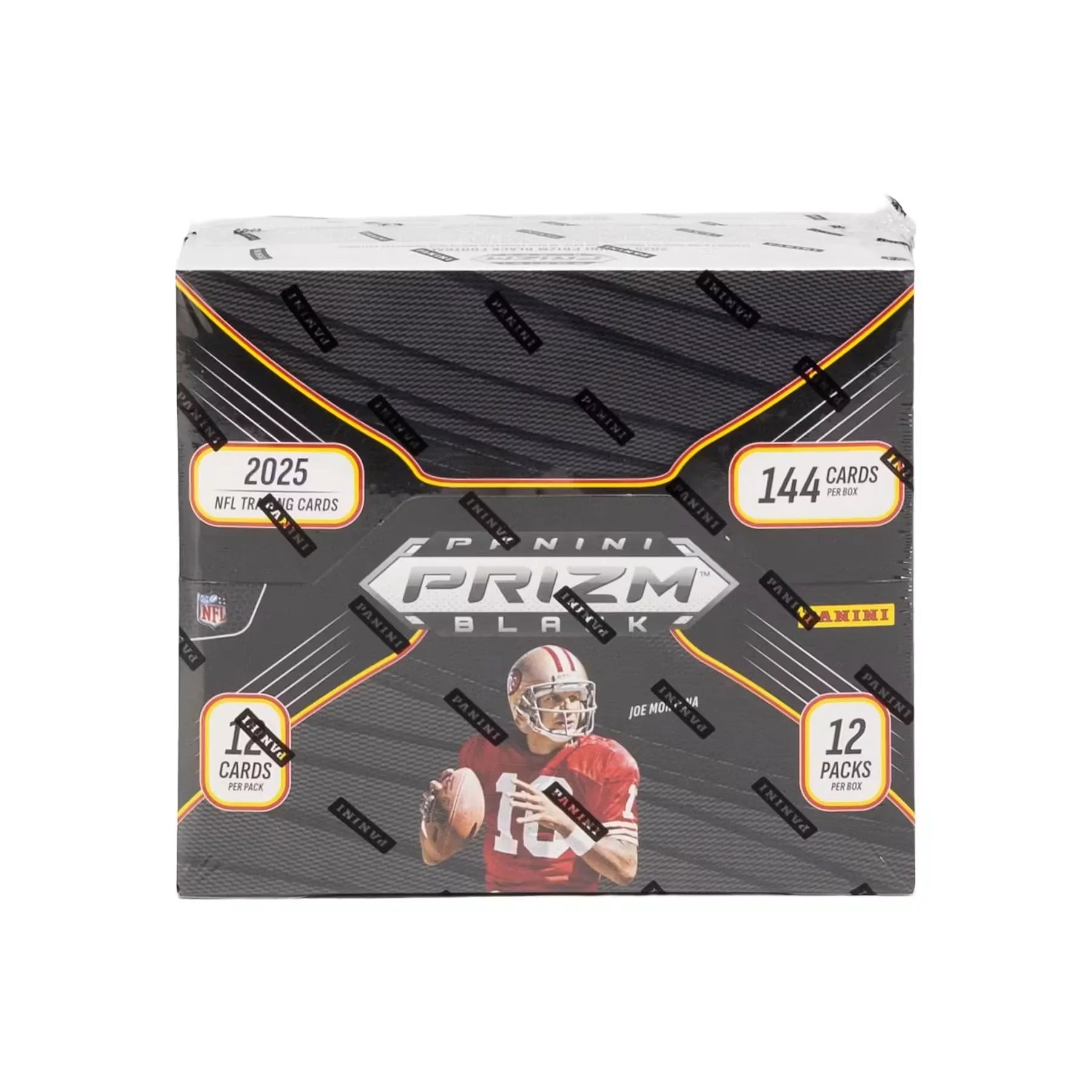2025 Panini Prizm Black Football Hobby 12-Box Case (Ships Sealed Only) - D