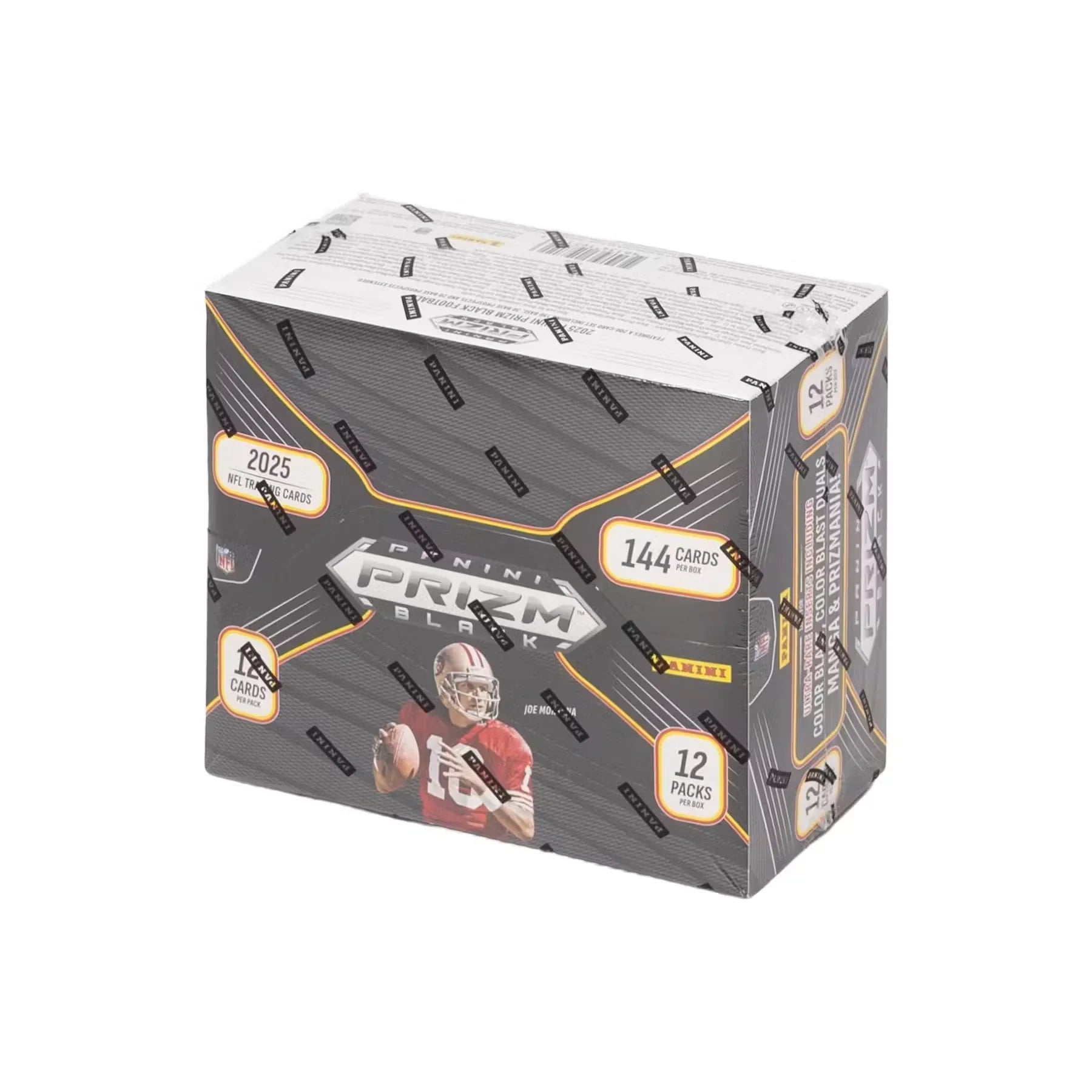 2025 Panini Prizm Black Football Hobby 12-Box Case (Ships Sealed Only) - D