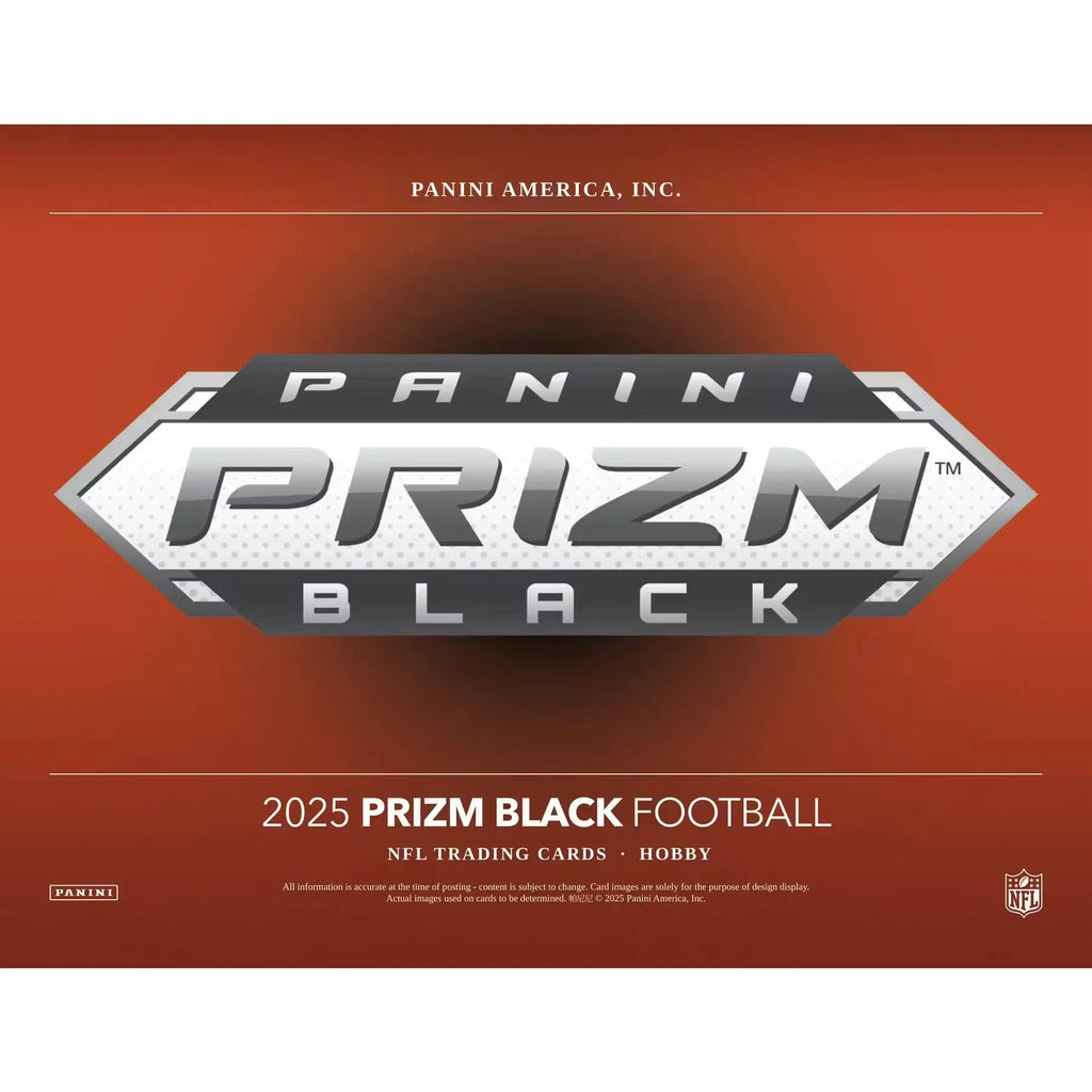 2025 Panini Prizm Black Football Hobby 12-Box Case (Ships Sealed Only) - D