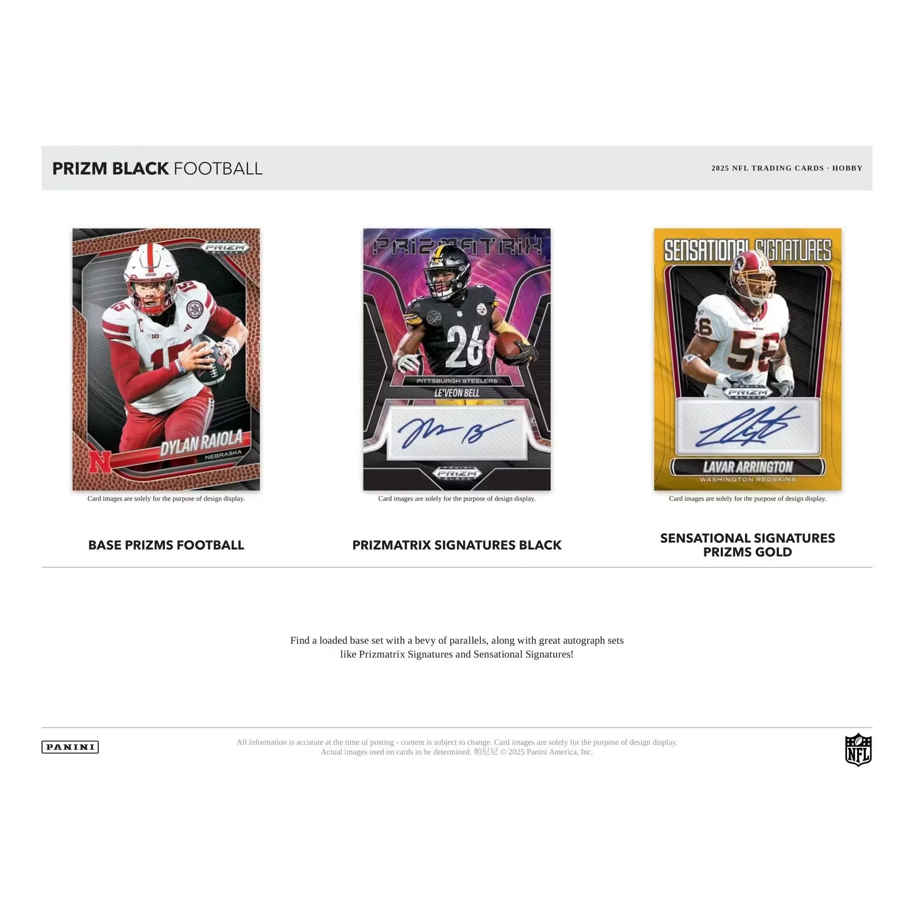 2025 Panini Prizm Black Football Hobby 12-Box Case (Ships Sealed Only) - D