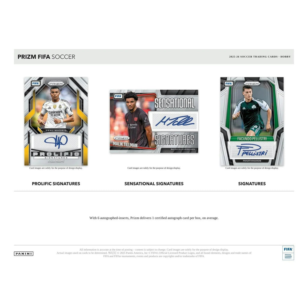 2025 26 Panini Prizm FIFA Soccer Hobby 12 Box Case (Ships Sealed Only) - D2