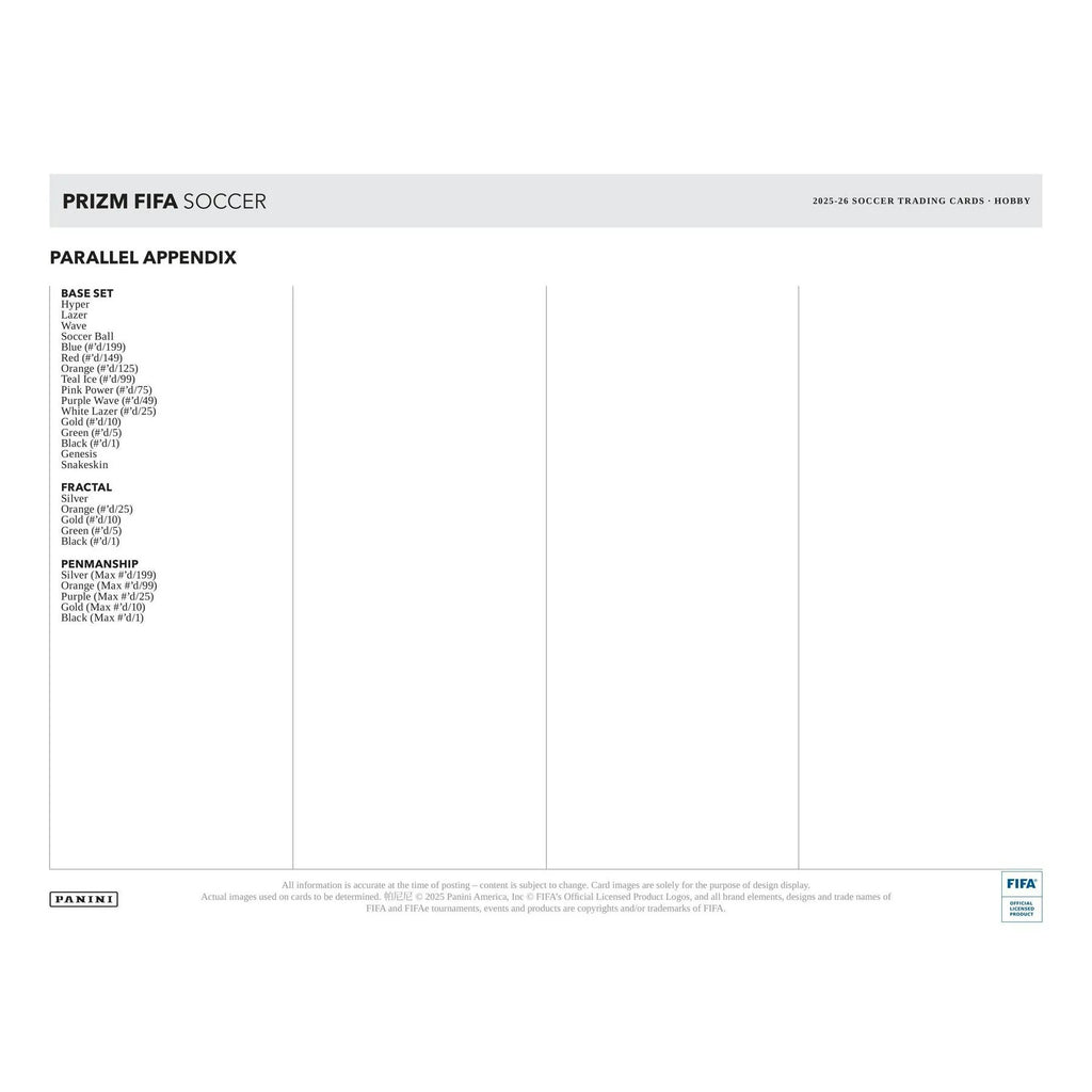 2025 26 Panini Prizm FIFA Soccer Hobby 12 Box Case (Ships Sealed Only) - D2