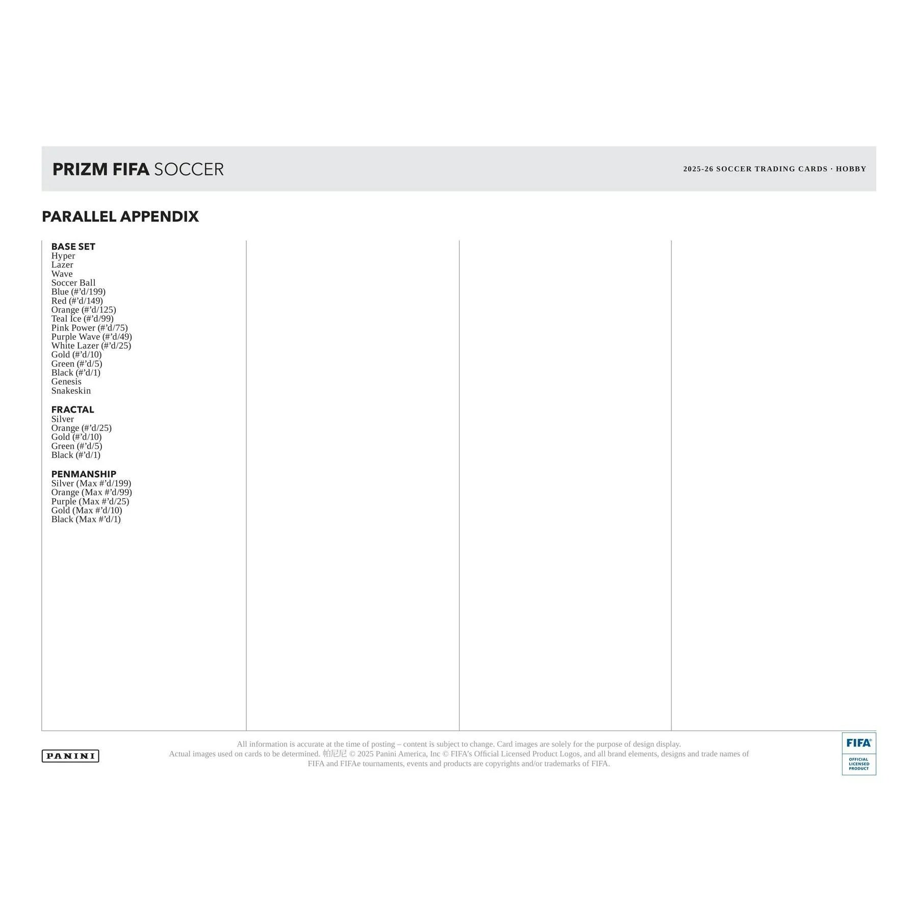 2025 26 Panini Prizm FIFA Soccer Hobby 12 Box Case (Ships Sealed Only) - D2
