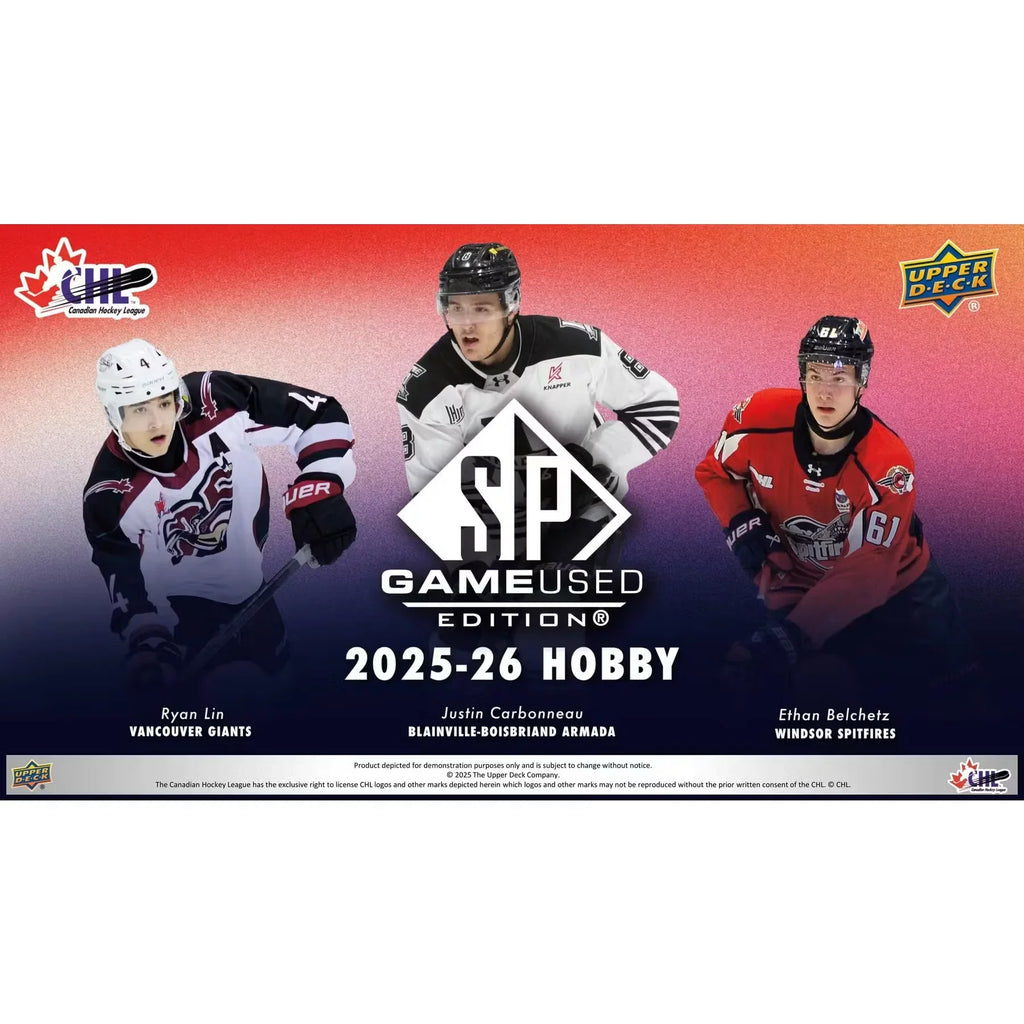 2025-26 Upper Deck CHL SP Game Used Hockey Hobby 20-Box Case | Presell (Ships Sealed Only)