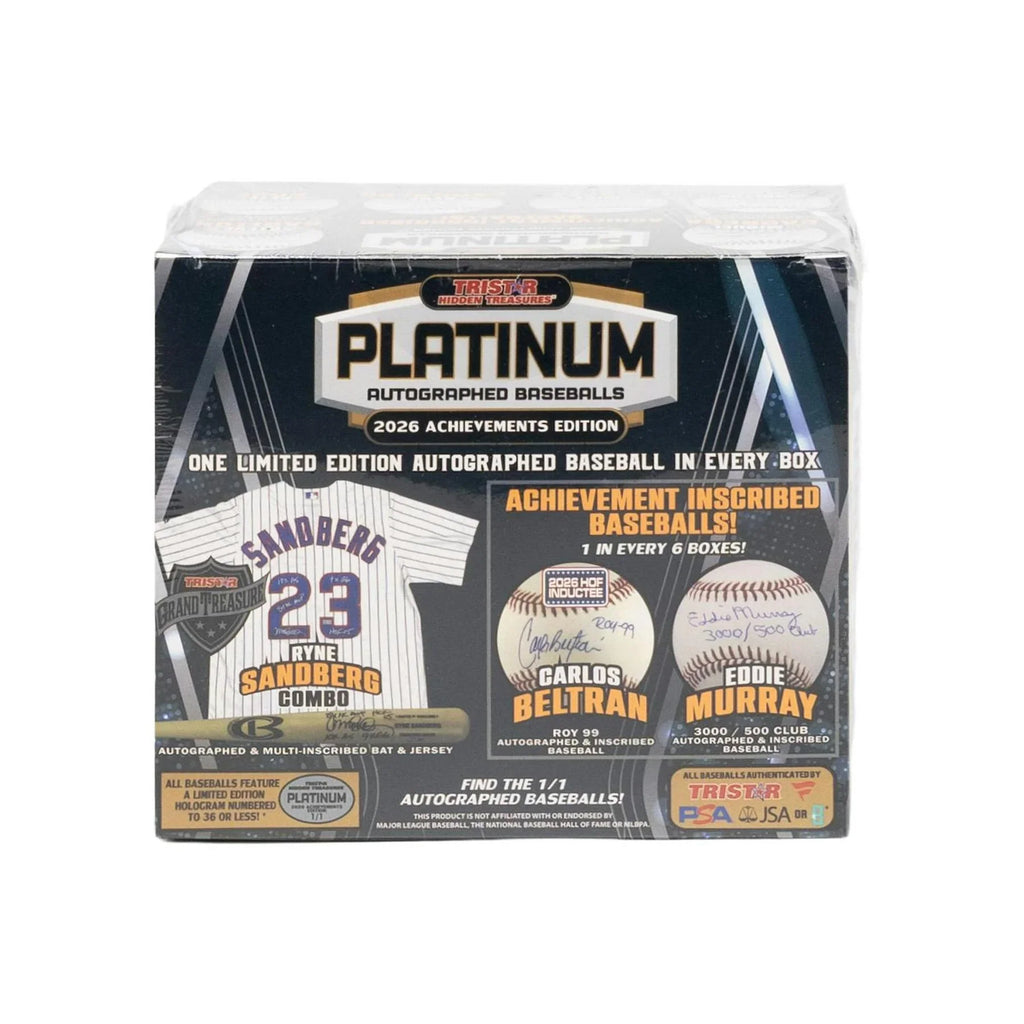 2026 TriStar Platinum Autographed Hidden Treasures Baseball Achievements Edition Hobby 12 Box Case (Ships Sealed Only)