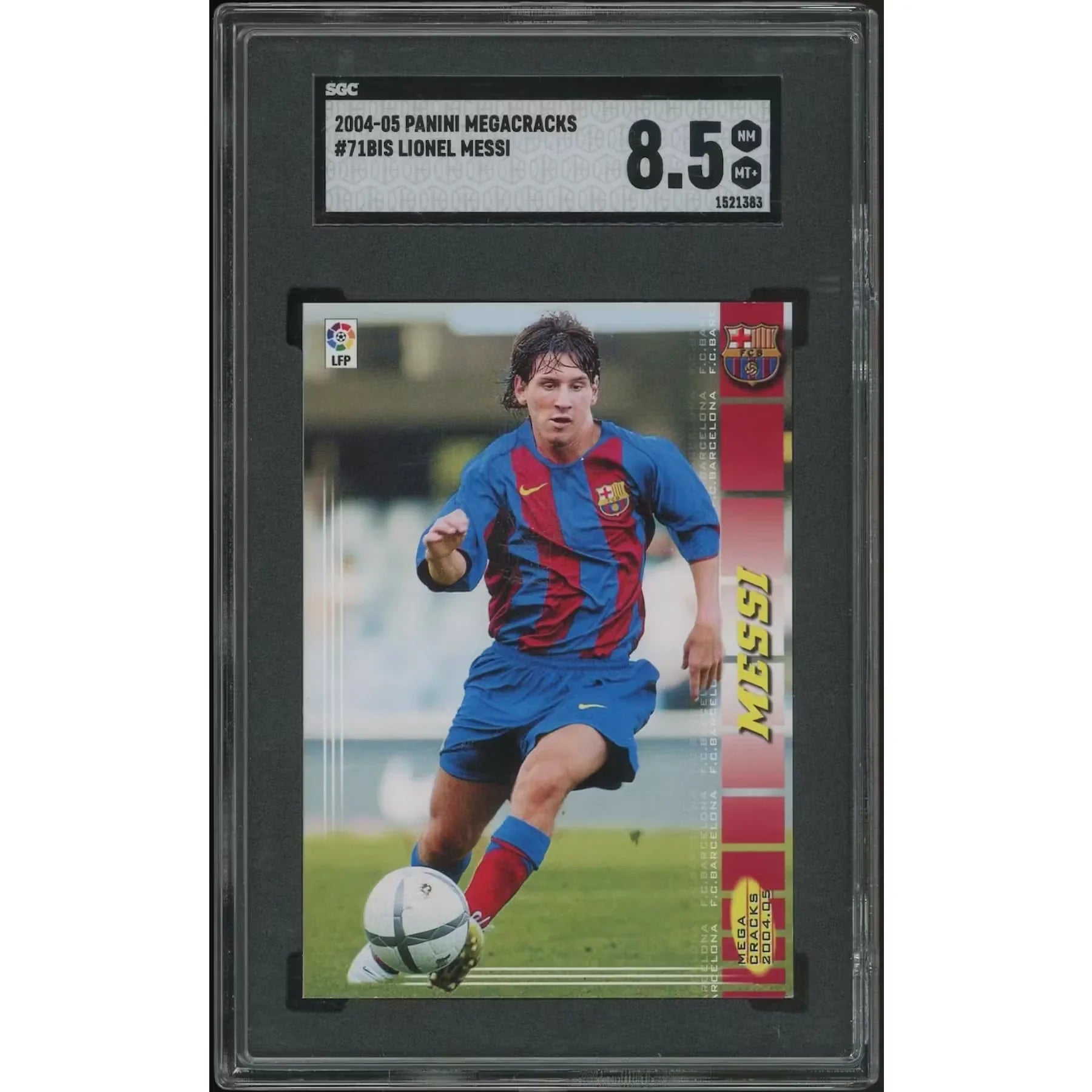 Lionel Messi 2004-05 Panini Megacracks La Liga #71 Rookie | SGC 8.5