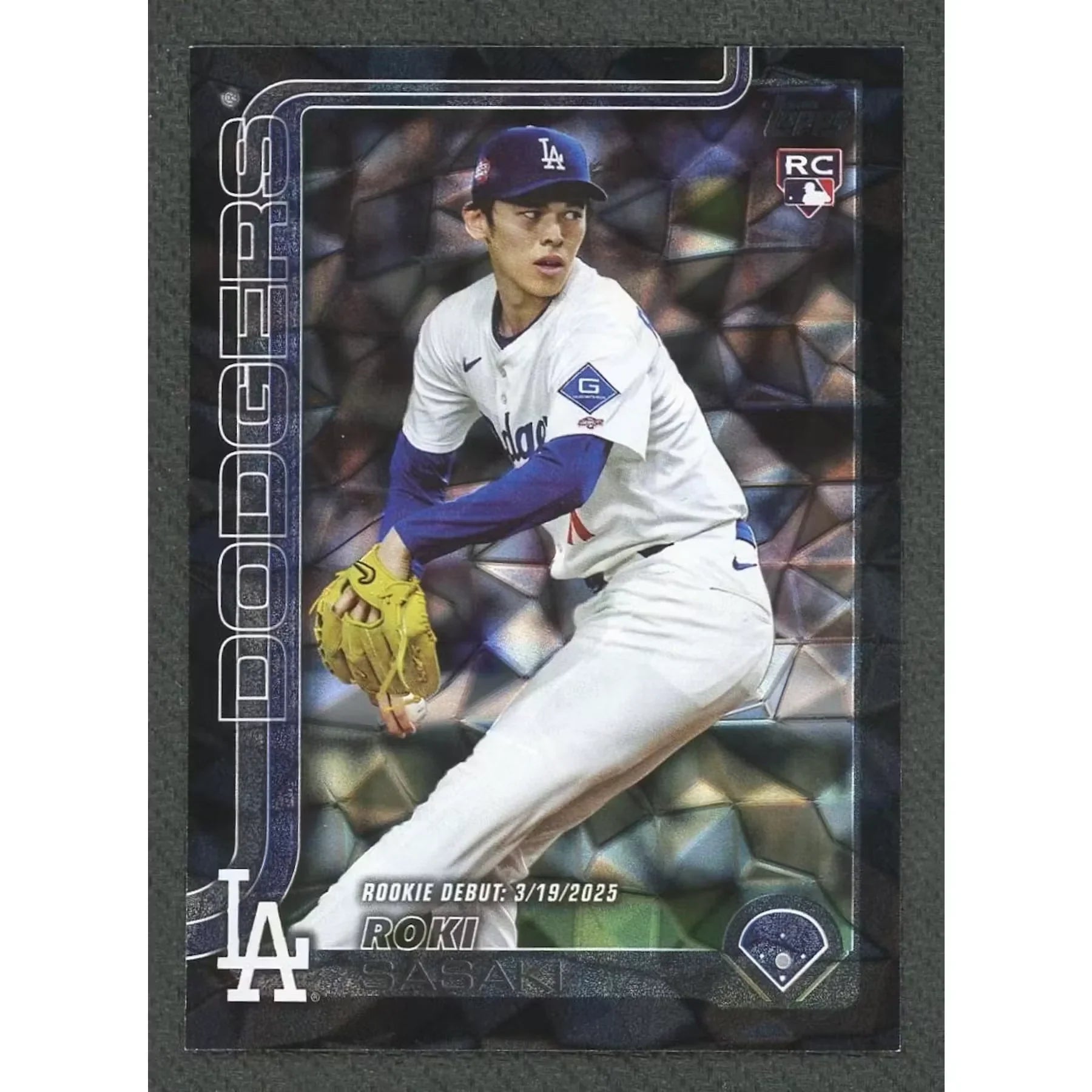 Roki Sasaki 2025 Topps Update Black Diamante Rookie Card | #US199