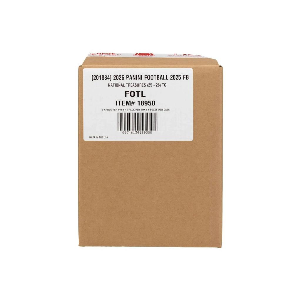 2025 Panini National Treasures Football 1st Off the Line FOTL Hobby 4 Box Case (Ships Sealed Only) - D1