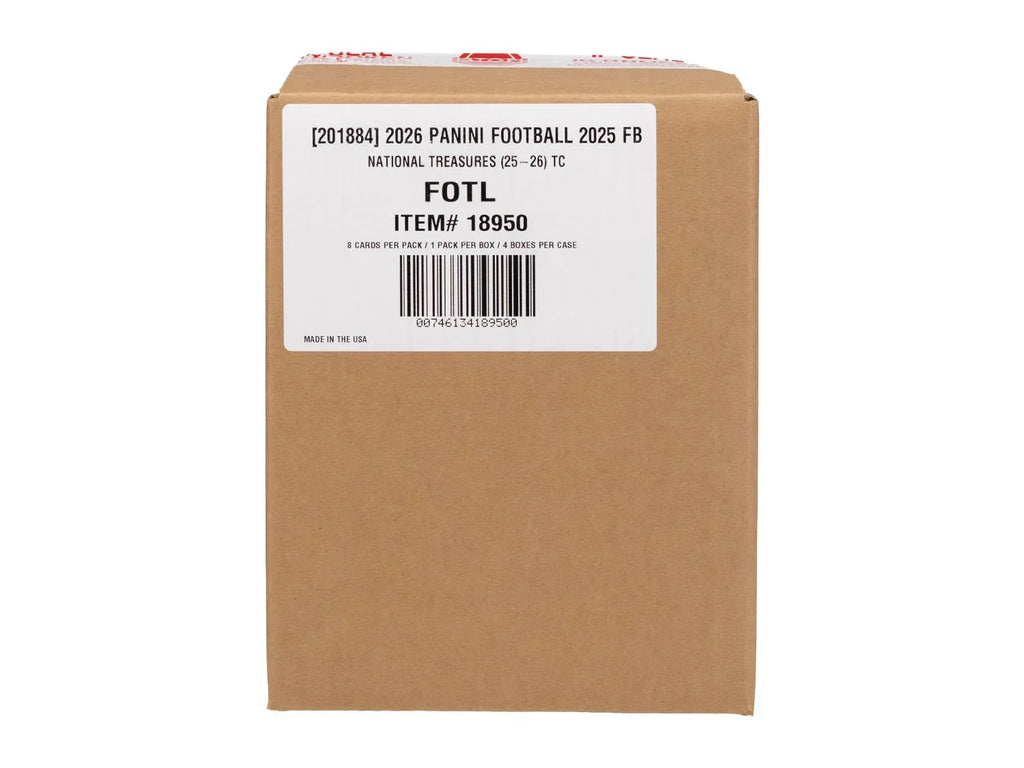 2025 Panini National Treasures Football 1st Off the Line FOTL Hobby 4 Box Case (Ships Sealed Only) - D1
