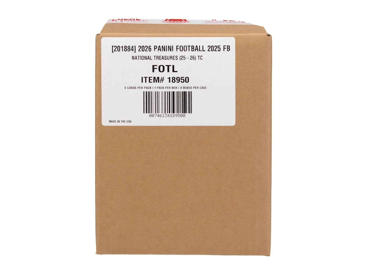 2025 Panini National Treasures Football 1st Off the Line FOTL Hobby 4 Box Case (Ships Sealed Only) - D1