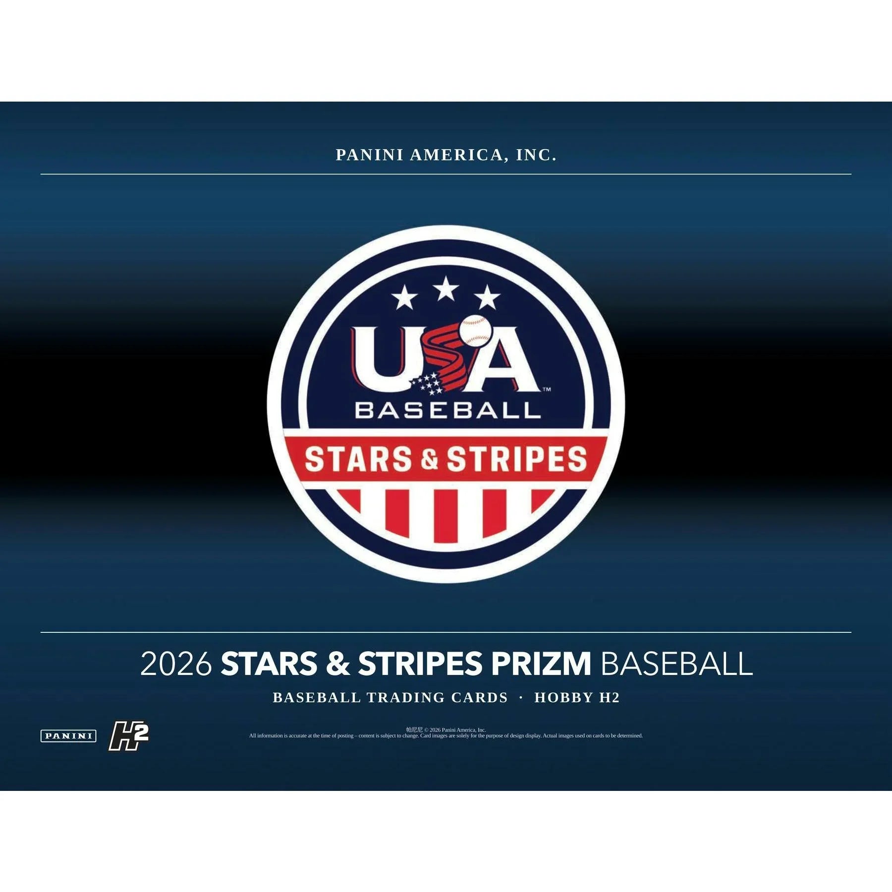 2026 Panini USA Stars Stripes Prizm Baseball Hobby Box H2 (Ships Sealed Only)