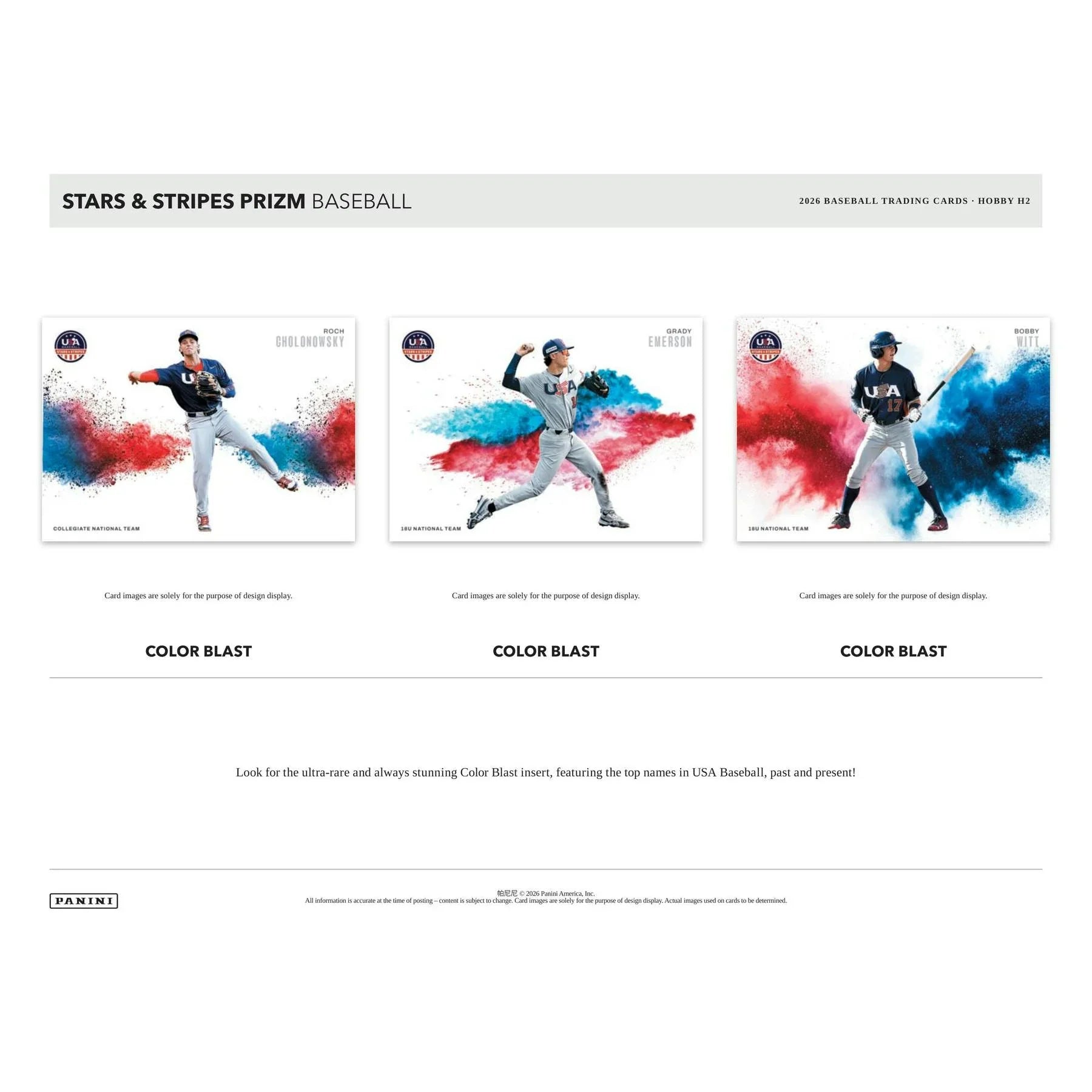 2026 Panini USA Stars Stripes Prizm Baseball Hobby Box H2 (Ships Sealed Only)