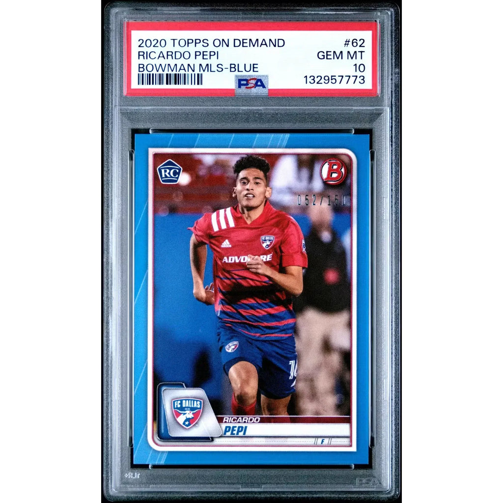 Ricardo Pepi 2020 Topps On Demand Bowman MLS Rookie #62 Blue | PSA 10