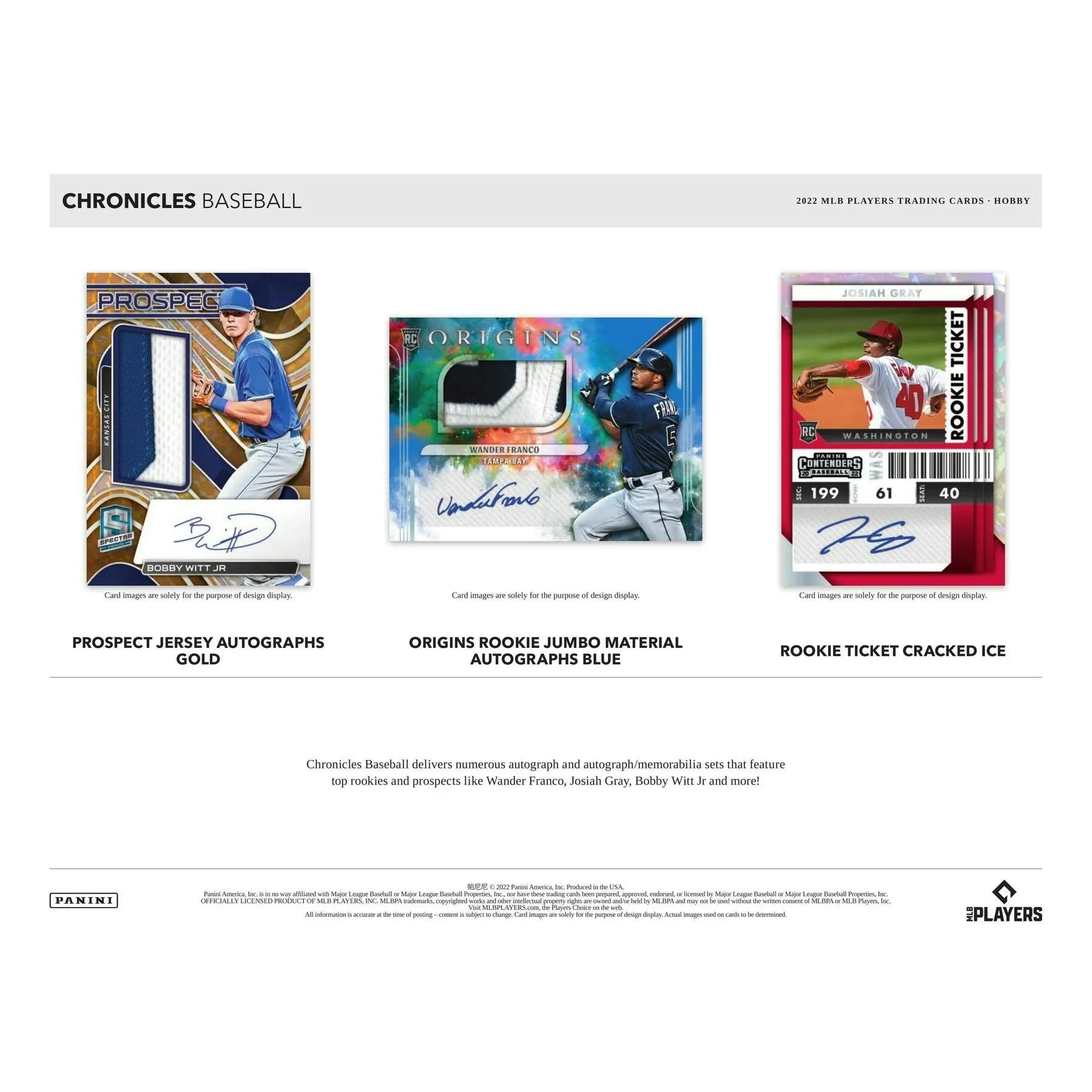 2022 Panini Chronicles Baseball Hobby Box (Ships Sealed Only)