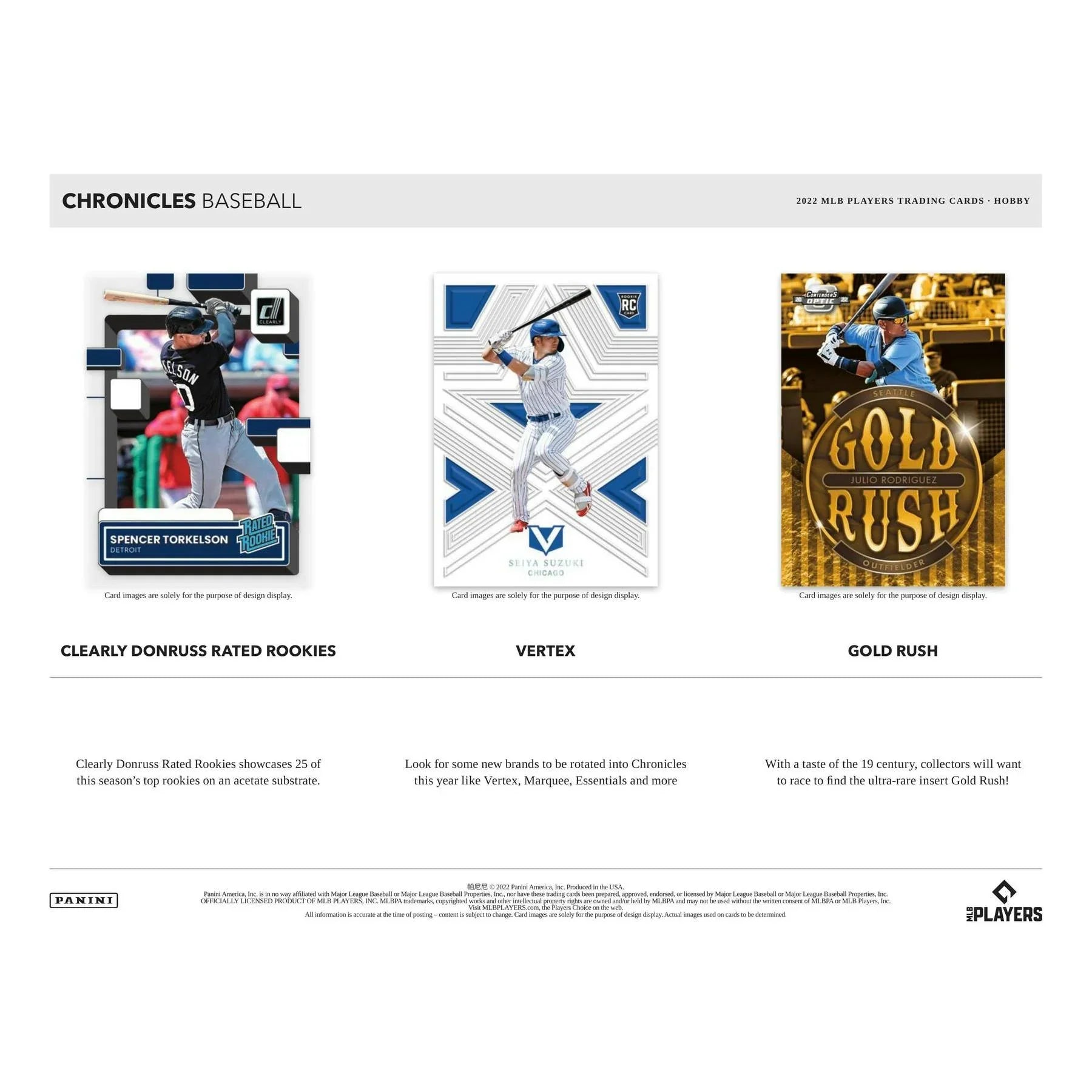 2022 Panini Chronicles Baseball Hobby Box (Ships Sealed Only)