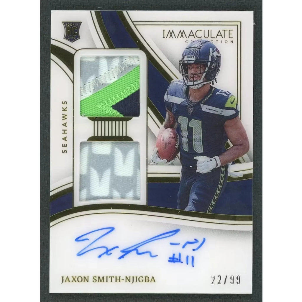 Jaxon Smith-Njigba 2023 Panini Immaculate Rookie Patch Auto |/99