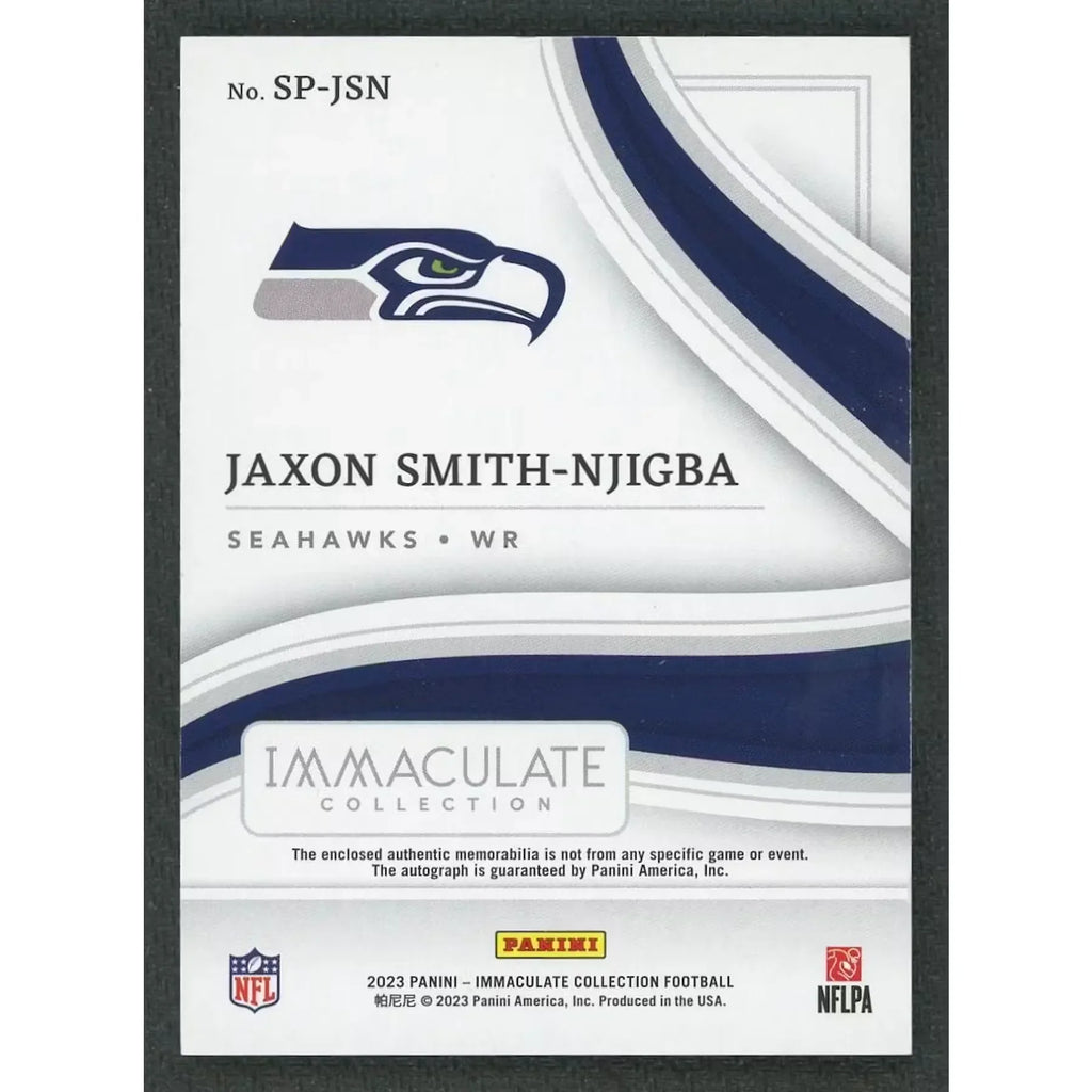Jaxon Smith-Njigba 2023 Panini Immaculate Rookie Patch Auto |/99