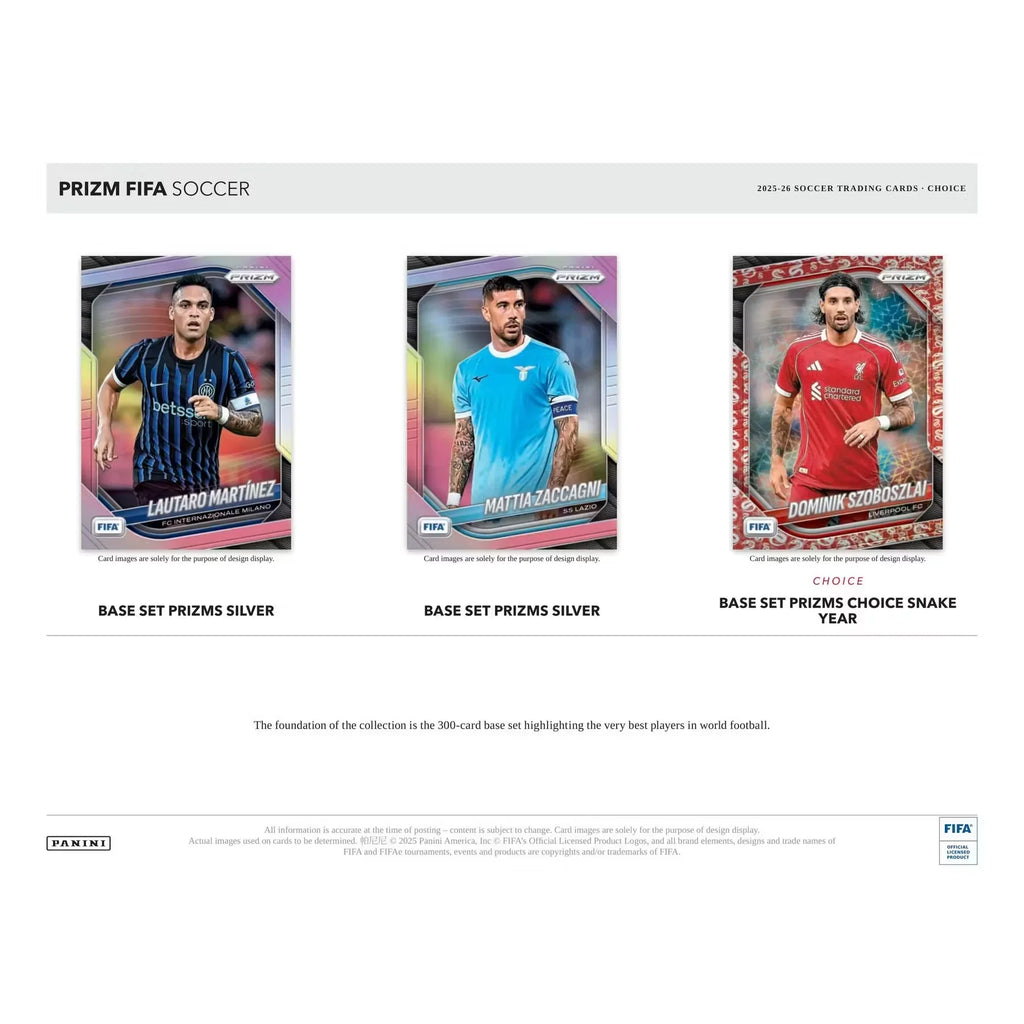 2025 26 Panini Prizm FIFA Soccer Choice 20 Box Case Presell (Ships Sealed Only) - D