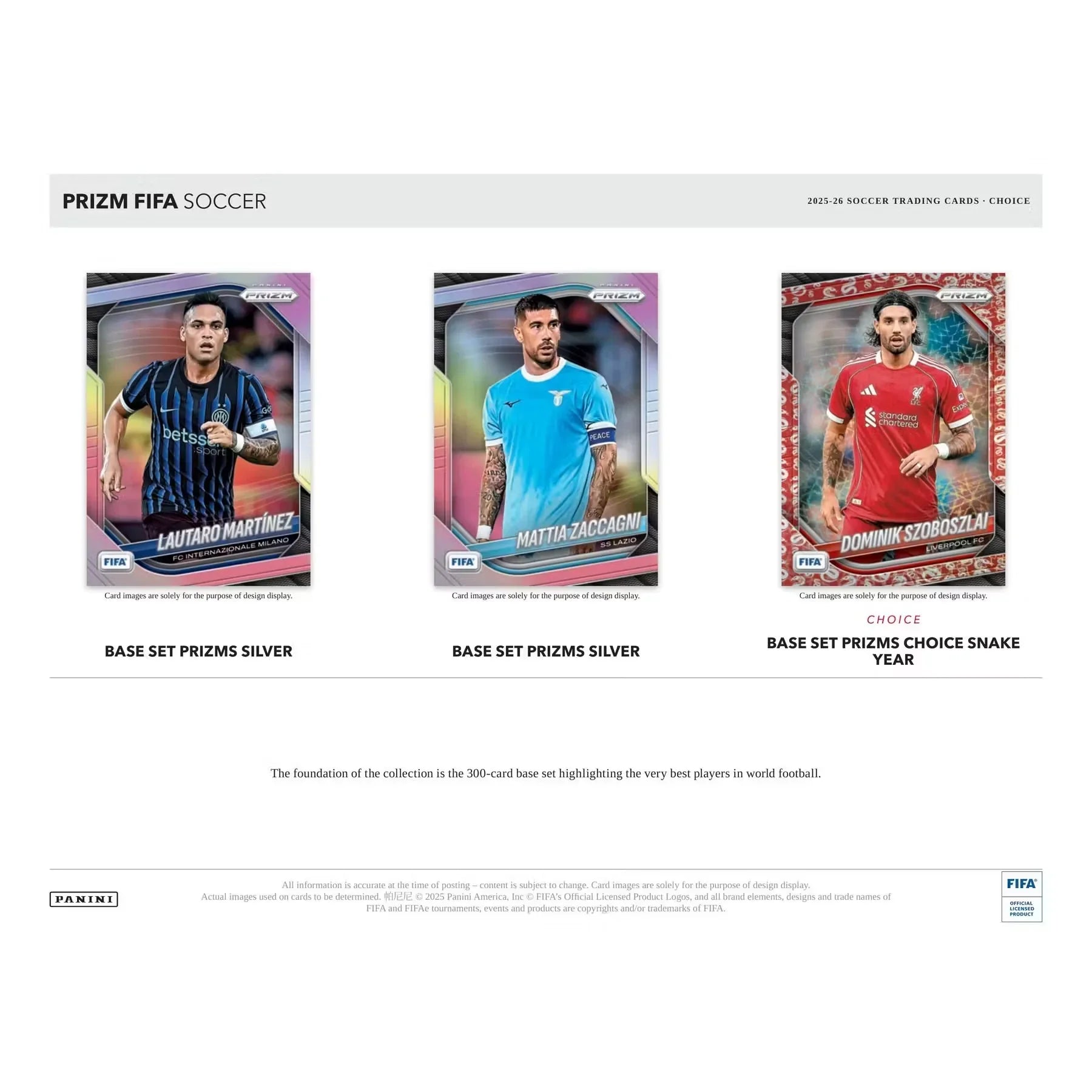 2025 26 Panini Prizm FIFA Soccer Choice 20 Box Case Presell (Ships Sealed Only) - D