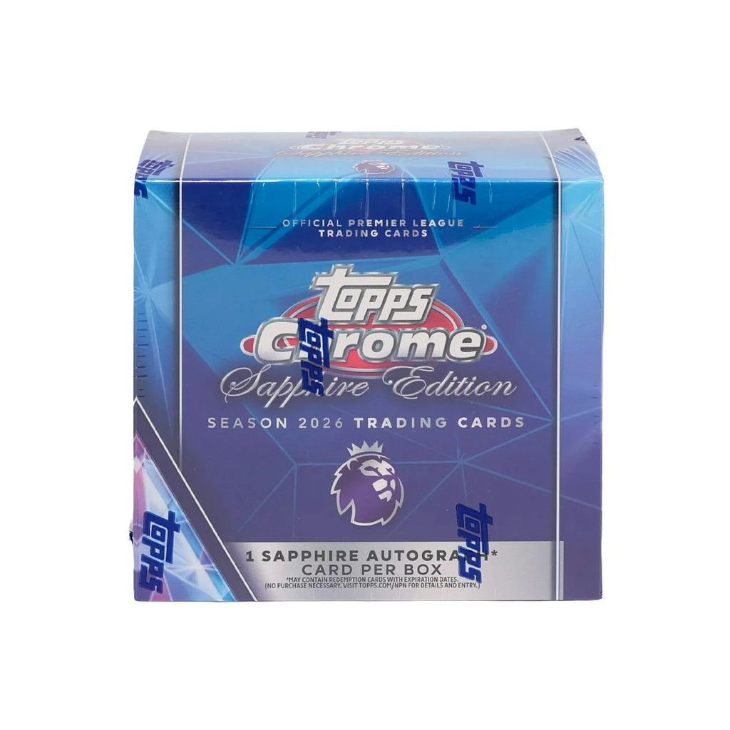 2026 Topps Chrome Premier League Sapphire Edition Box (Ships Sealed Only)