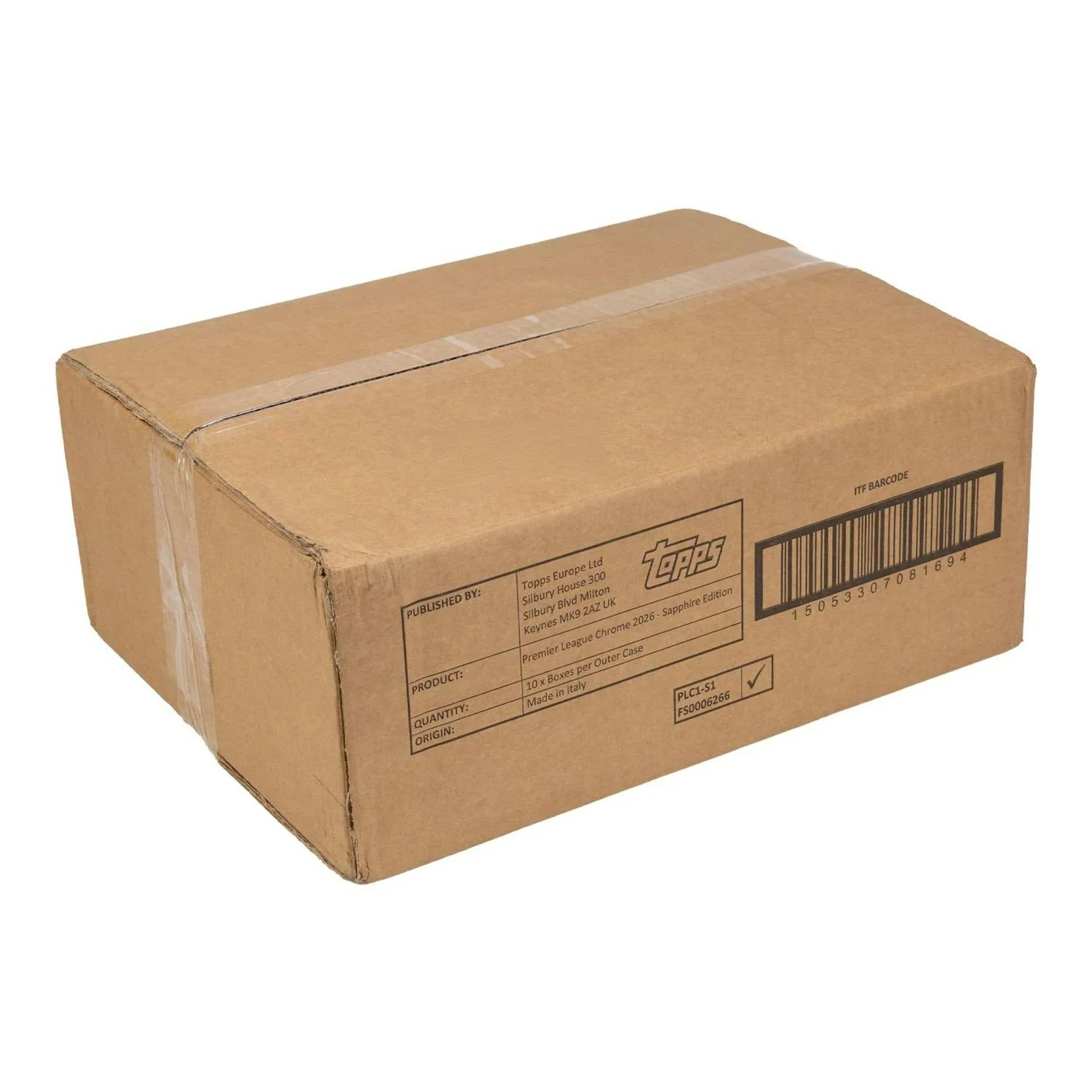 2026 Topps Chrome Premier League Sapphire Edition 10 Box Case (Ships Sealed Only)