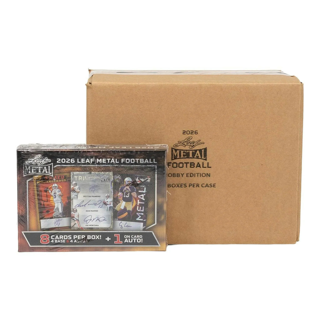 2026 Leaf Metal Football Hobby 10 Box Case (Ships Sealed Only) - D2