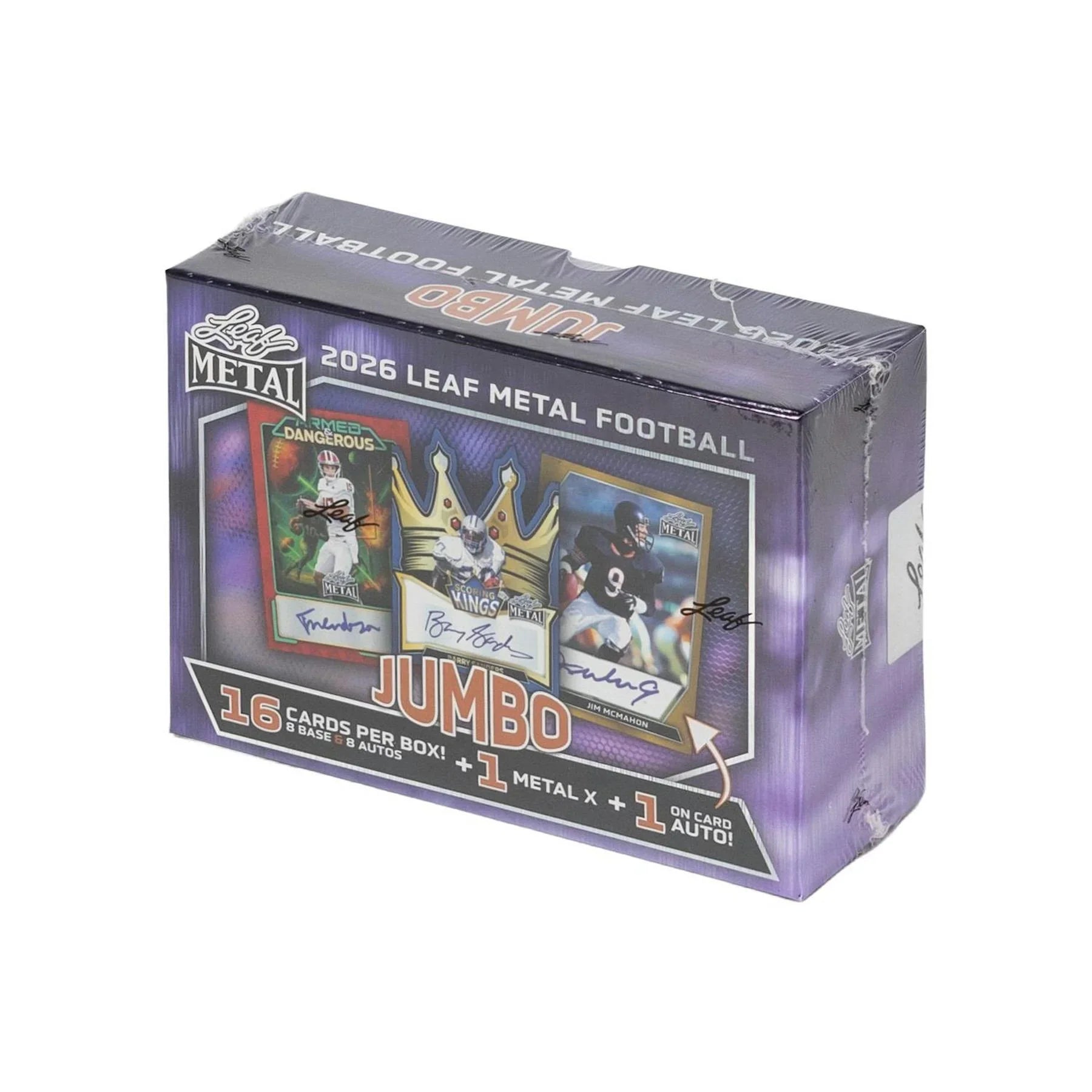2026 Leaf Metal Football Hobby Jumbo 8 Box Case (Ships Sealed Only) - D1