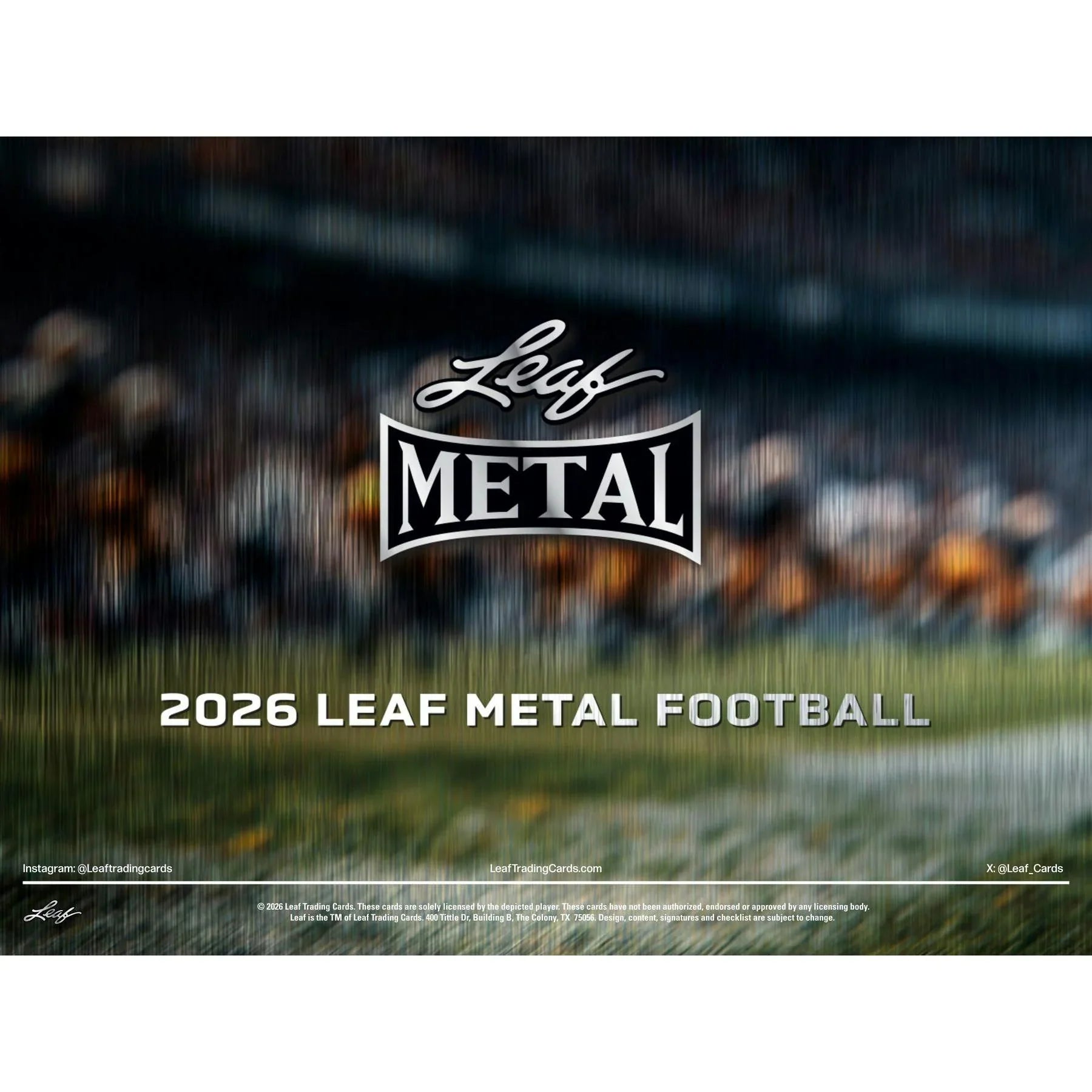 2026 Leaf Metal Football Hobby Jumbo 8 Box Case (Ships Sealed Only) - D1