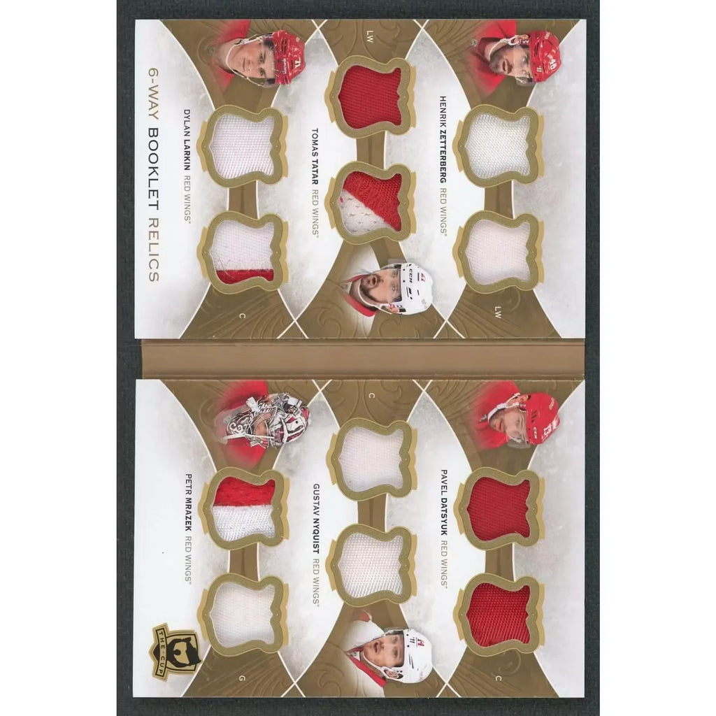 2015-16 Upper Deck The Cup 6-Way Booklet Relics | Zetterberg, Larkin, Datsyuk/40