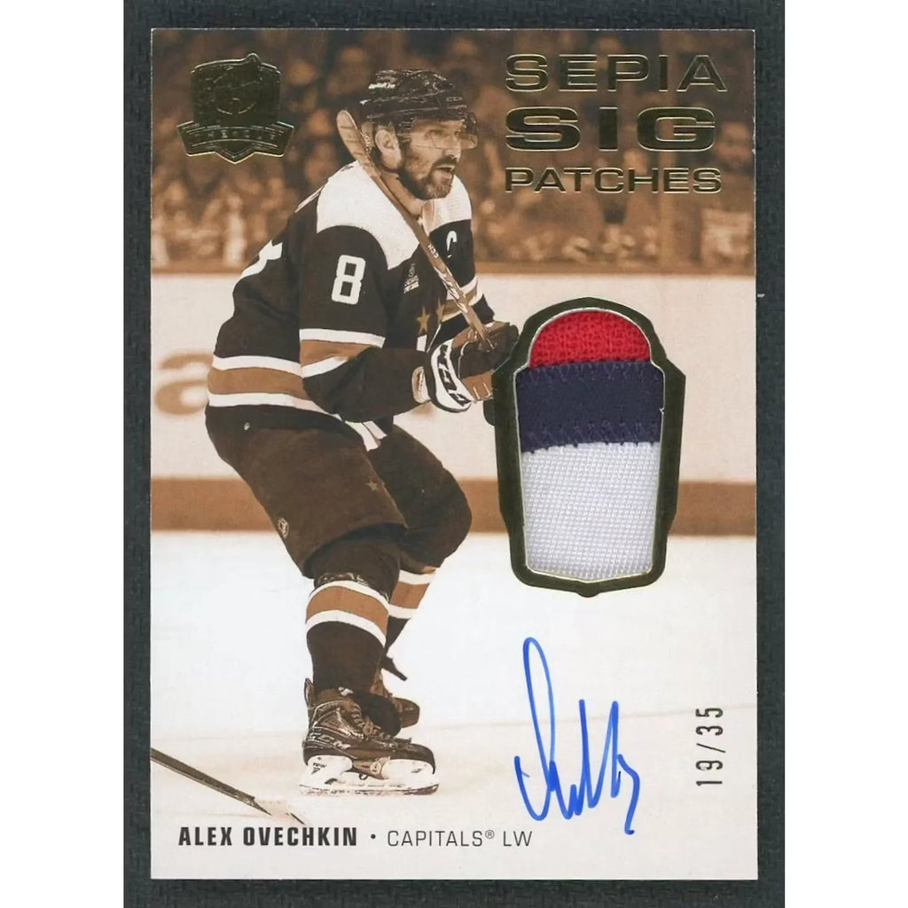 Alex Ovechkin Signed 2022-23 Upper Deck The Cup Card | Sepia Patch Auto/35