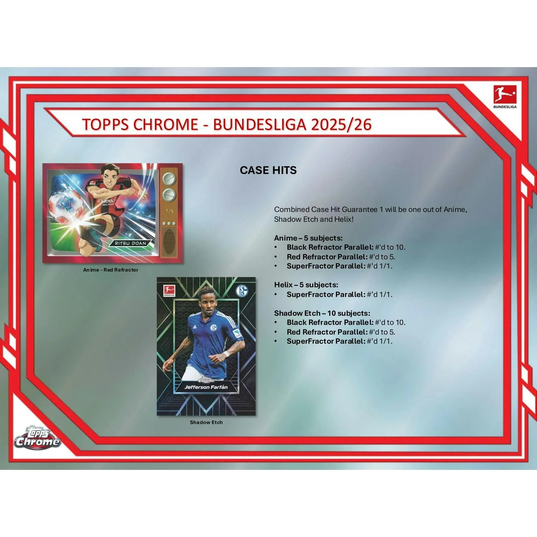 2025 26 Topps Chrome Bundesliga Soccer Hobby Box (Ships Sealed Only)