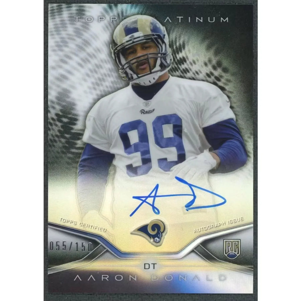 Aaron Donald Signed 2014 Topps Platinum Rookie Card | #74 Auto/150