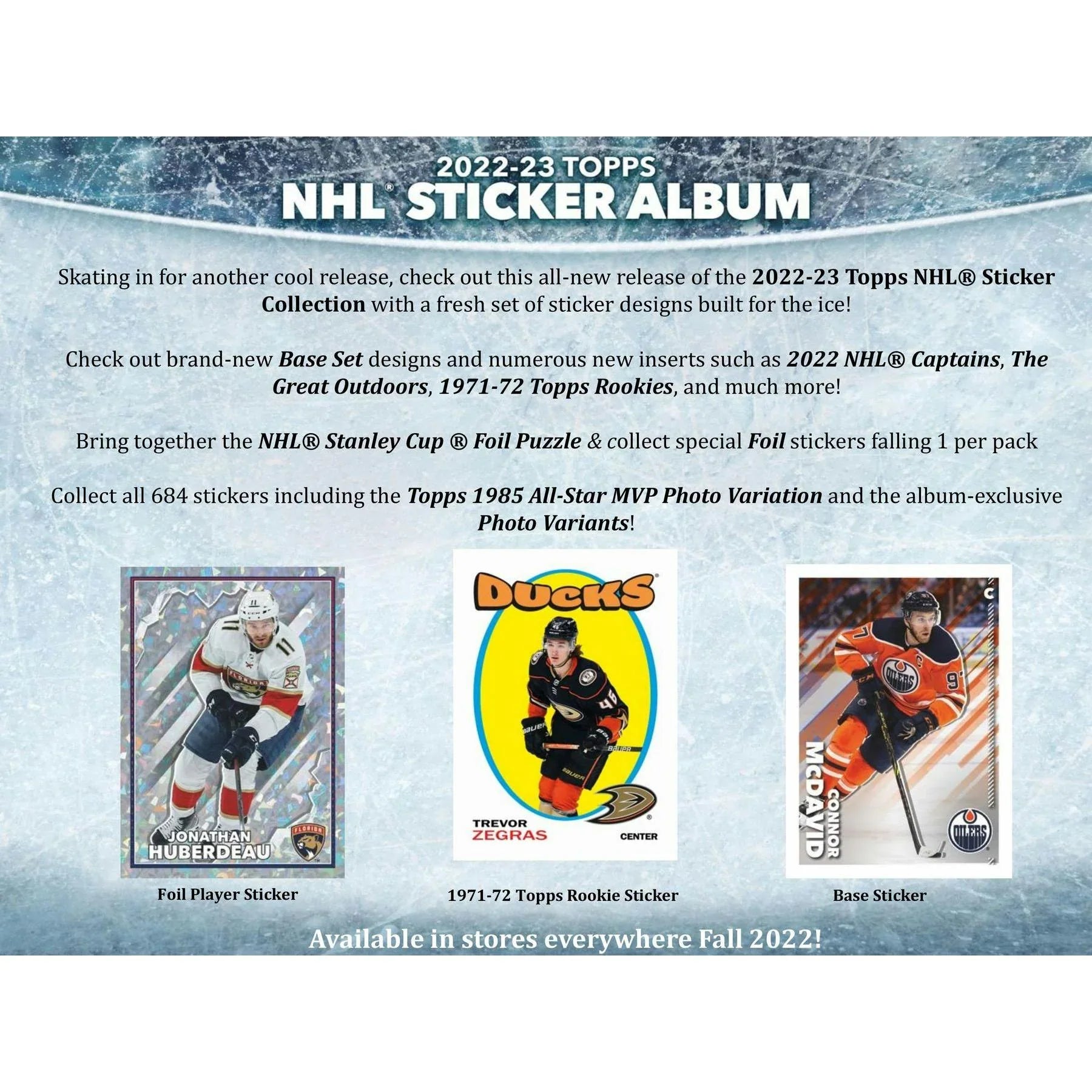 2022 23 Topps NHL Hockey Sticker Collection 16 Box Case (Ships Sealed Only)