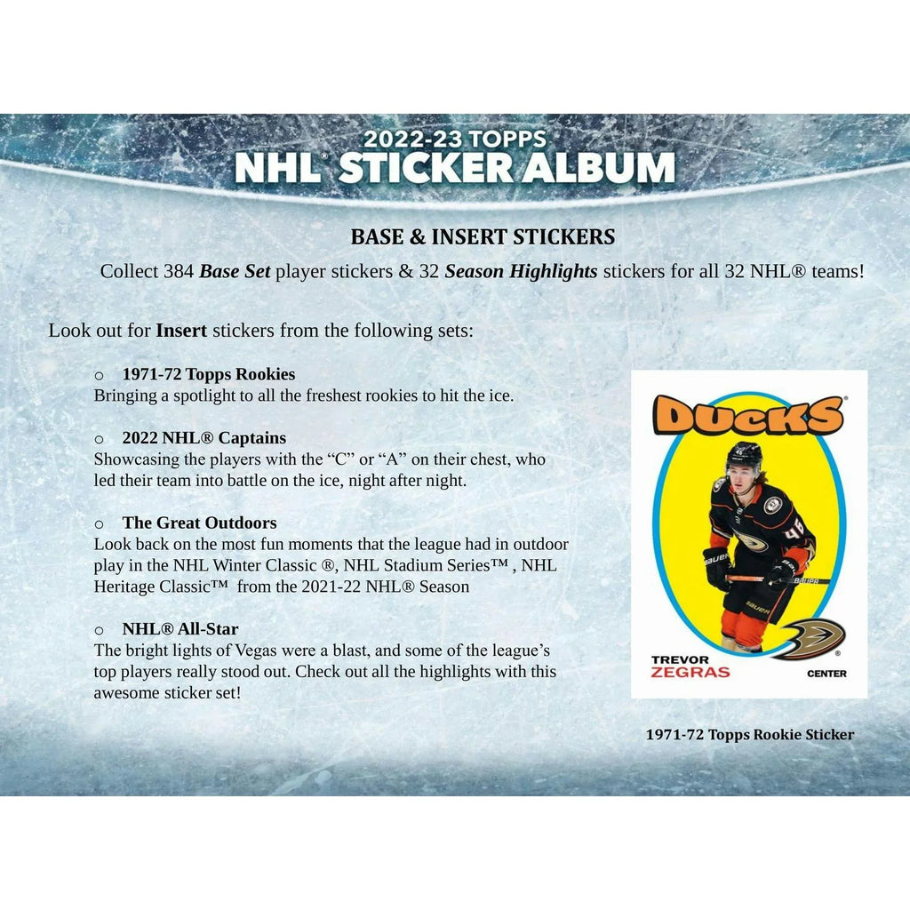 2022 23 Topps NHL Hockey Sticker Collection 16 Box Case (Ships Sealed Only)