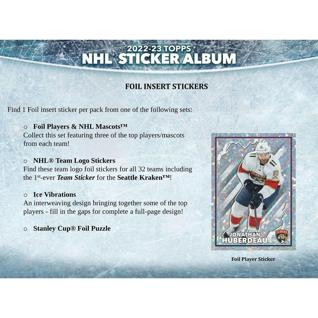 2022 23 Topps NHL Hockey Sticker Collection 16 Box Case (Ships Sealed Only)