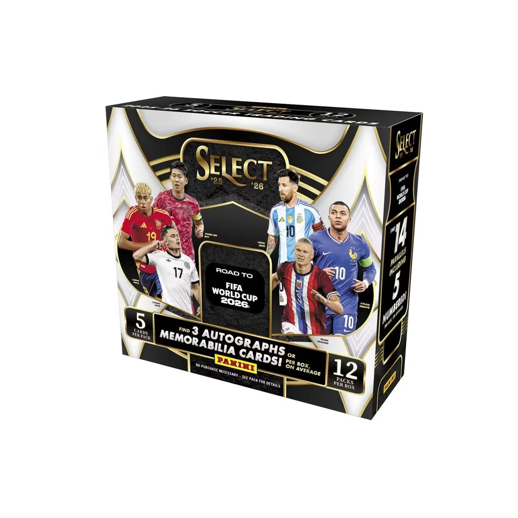 2025-26 Panini Select Road to FIFA World Cup Soccer Hobby 12-Box Case (Ships Sealed Only)