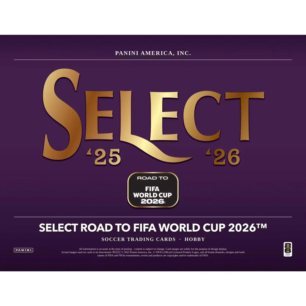 2025-26 Panini Select Road to FIFA World Cup Soccer Hobby 12-Box Case (Ships Sealed Only)