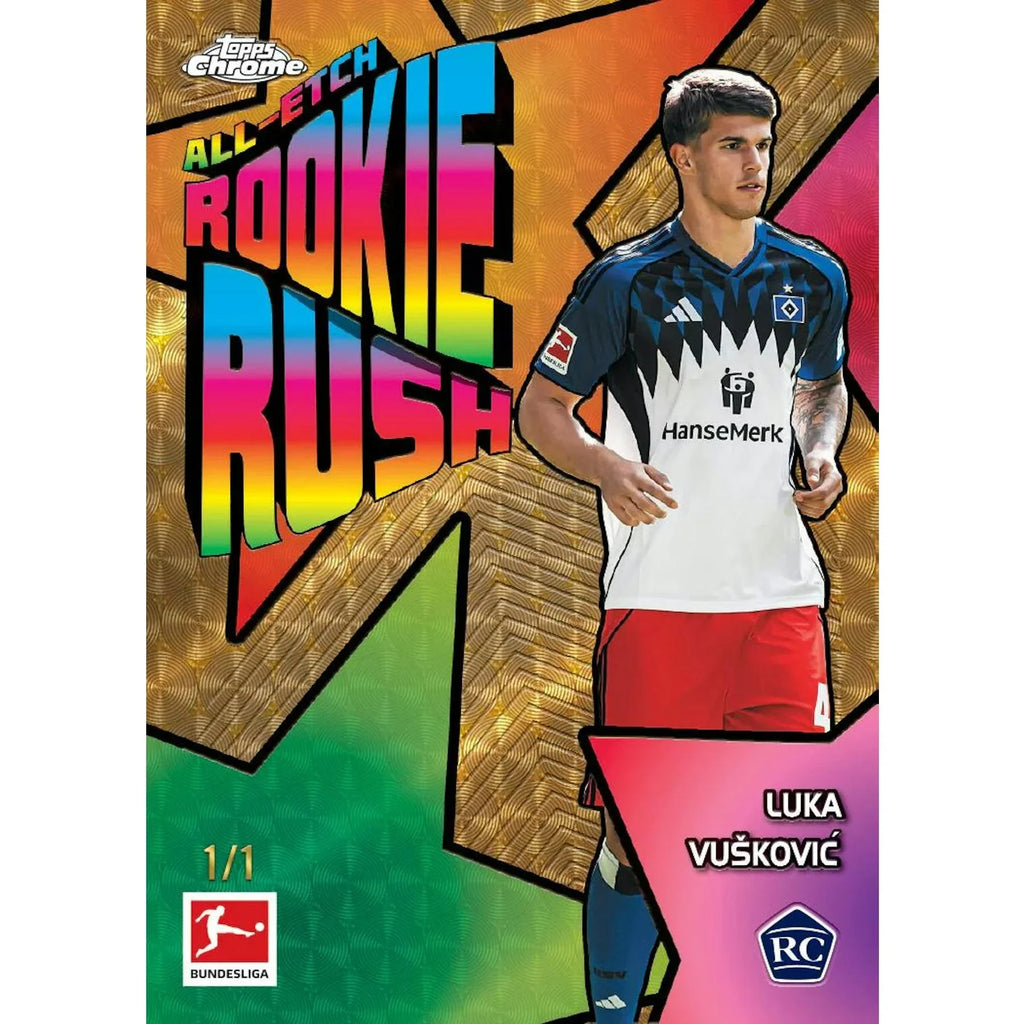 2025 26 Topps Chrome Bundesliga Soccer Blaster Box (Ships Sealed Only)