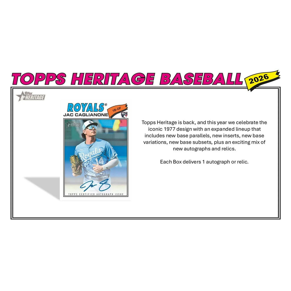 2026 Topps Heritage Baseball Hobby Box (Ships Sealed Only) - D
