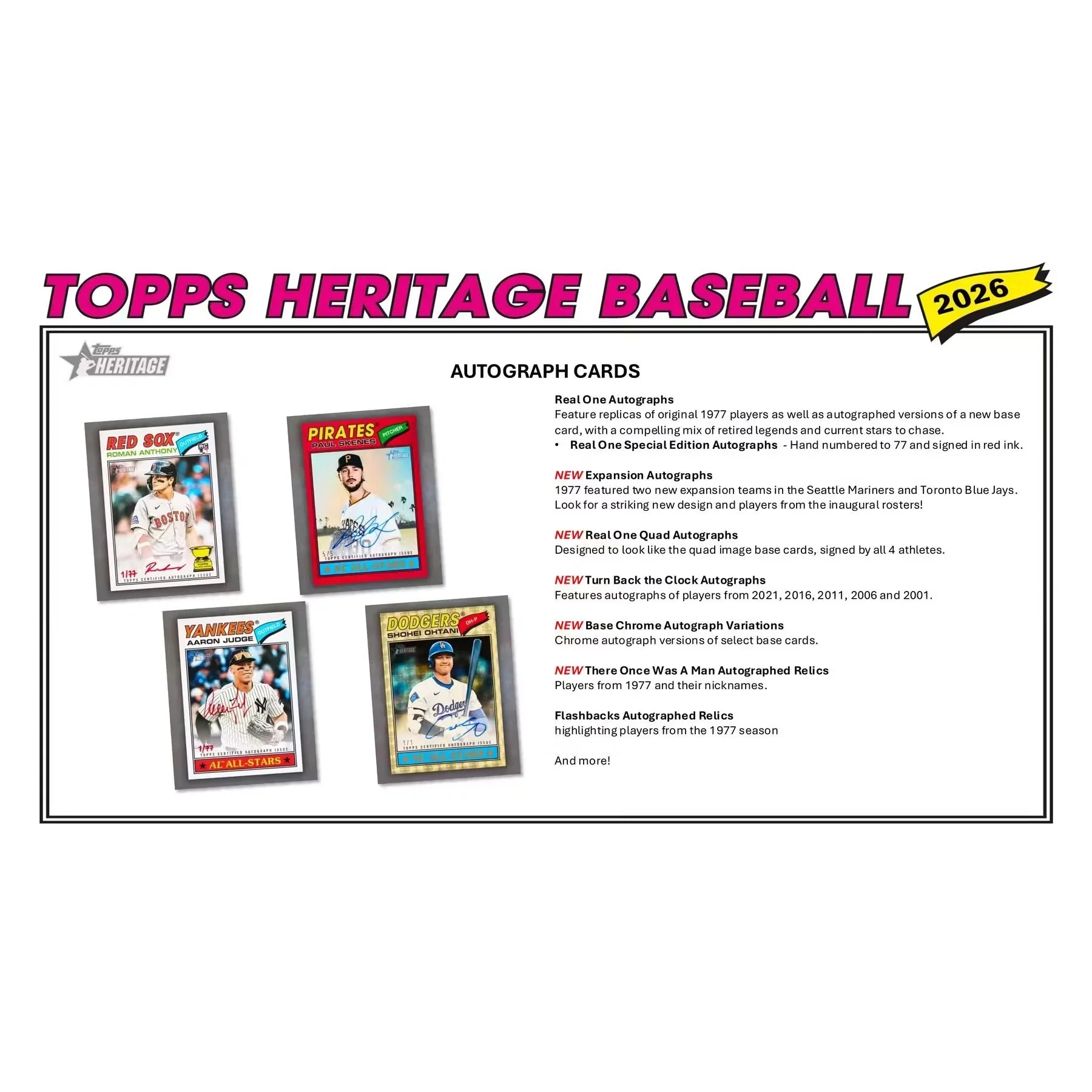 2026 Topps Heritage Baseball Blaster Box (Ships Sealed Only)