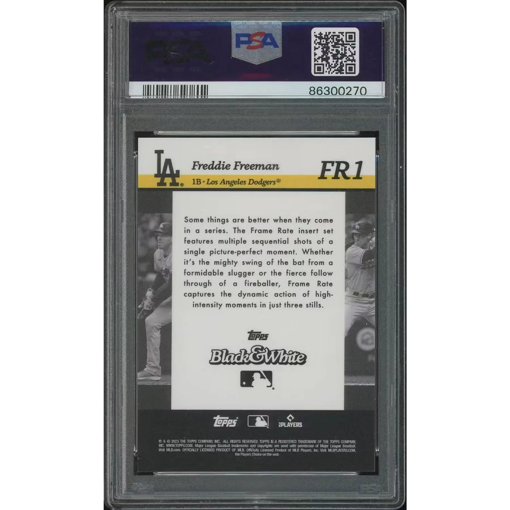 Freddie Freeman 2023 Topps Black & White #FR1 Silver Foil | PSA 8 NM-MT #3/5