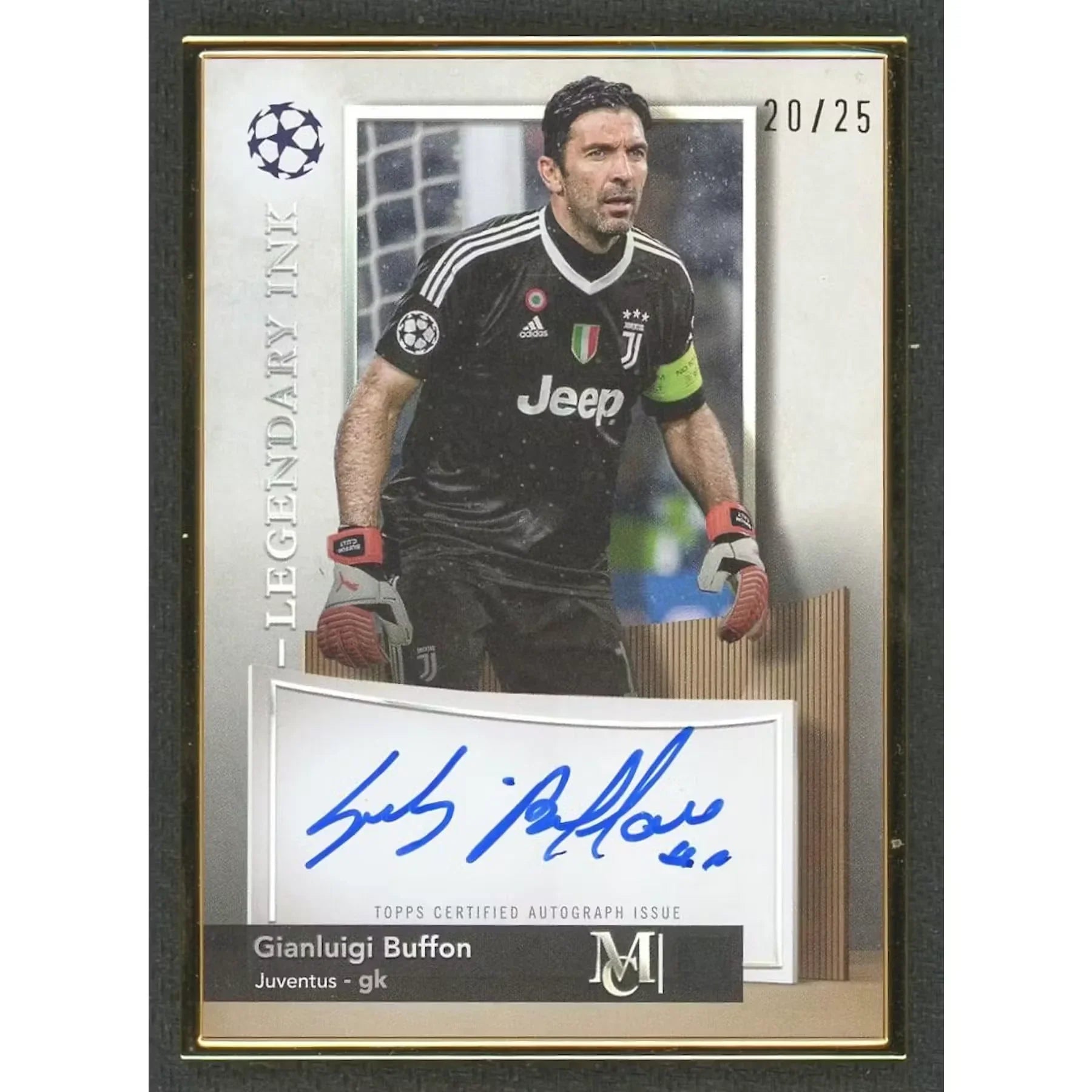 Gianluigi Buffon 2024 Topps Museum Autograph Card | Gold Border/25