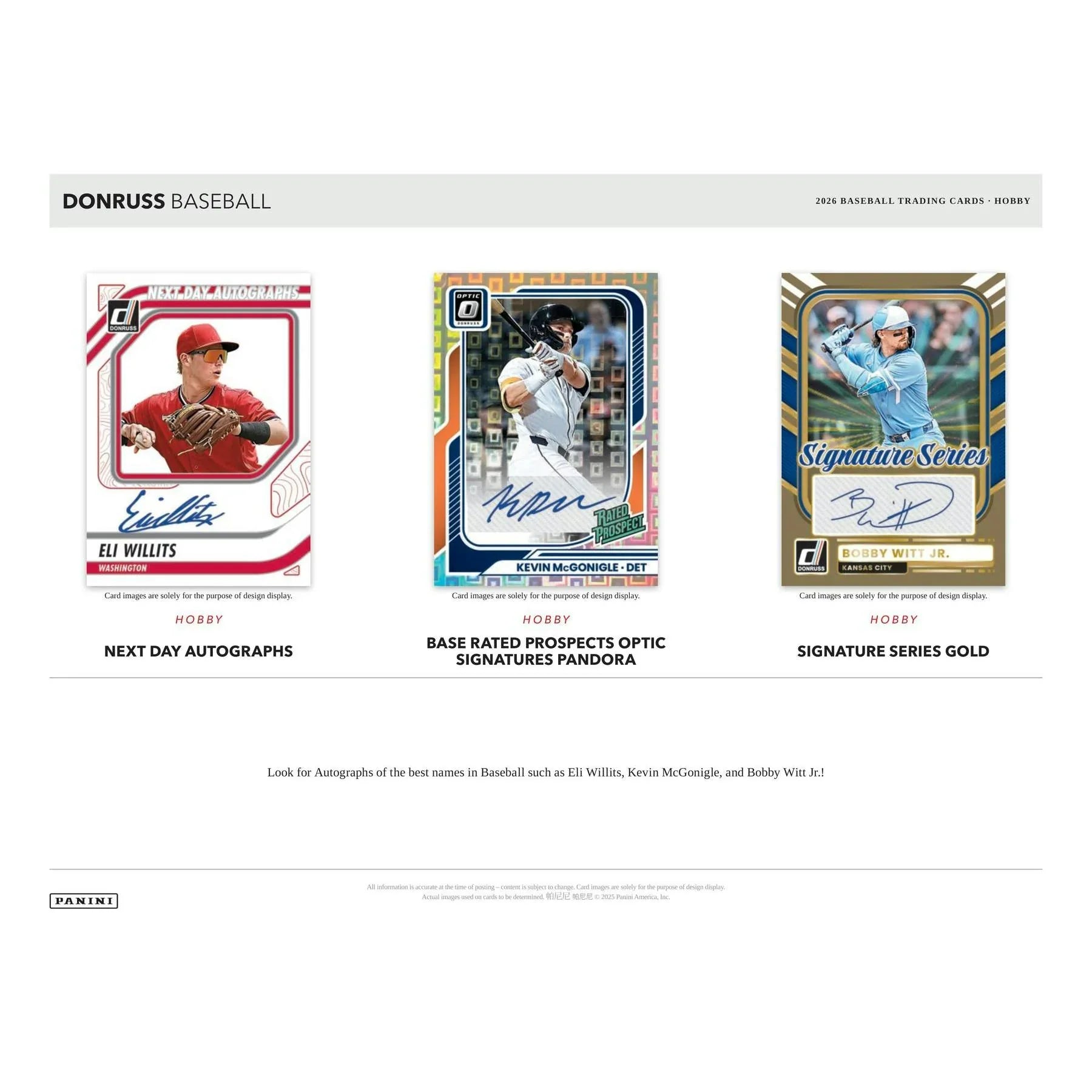 2026 Panini Donruss Baseball Hobby Box Presell Releases May 27th 2026 (Ships Sealed Only) - D2
