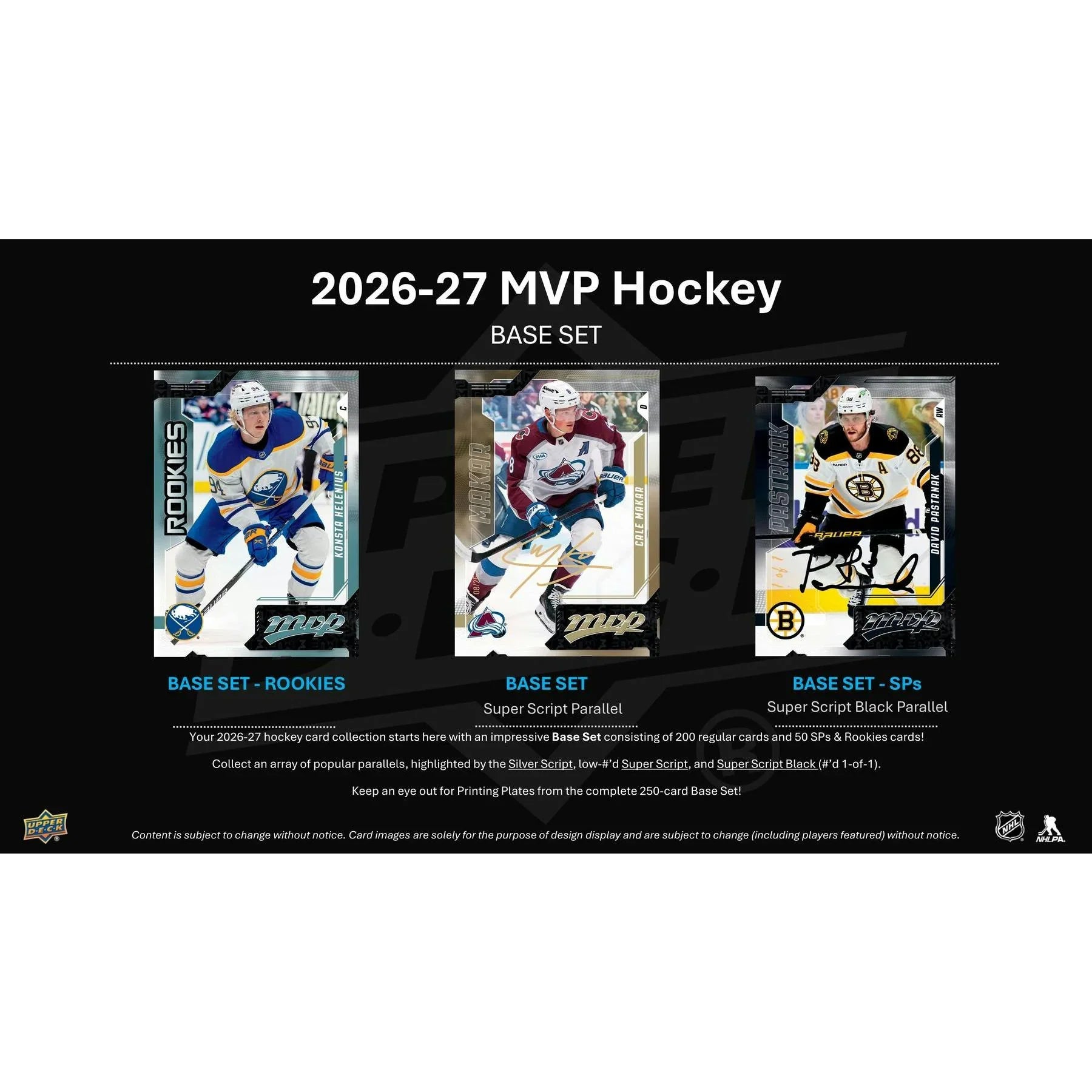 2026 27 Upper Deck MVP Hockey Hobby Box Presell Releases Aug 19th 2026 (Ships Sealed Only)