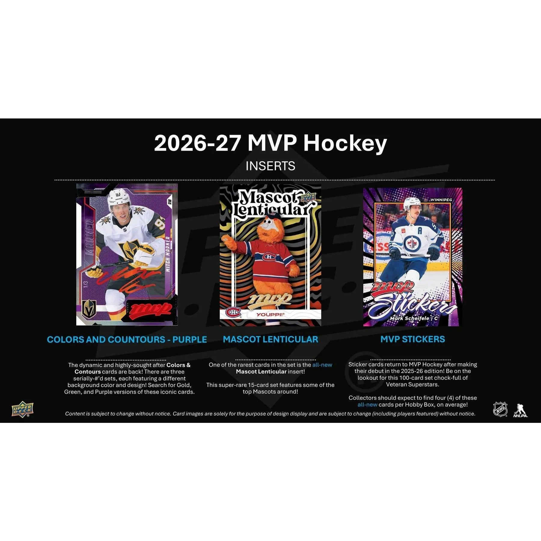 2026 27 Upper Deck MVP Hockey Hobby 20 Box Case Presell Releases Aug 19th 2026 (Ships Sealed Only)